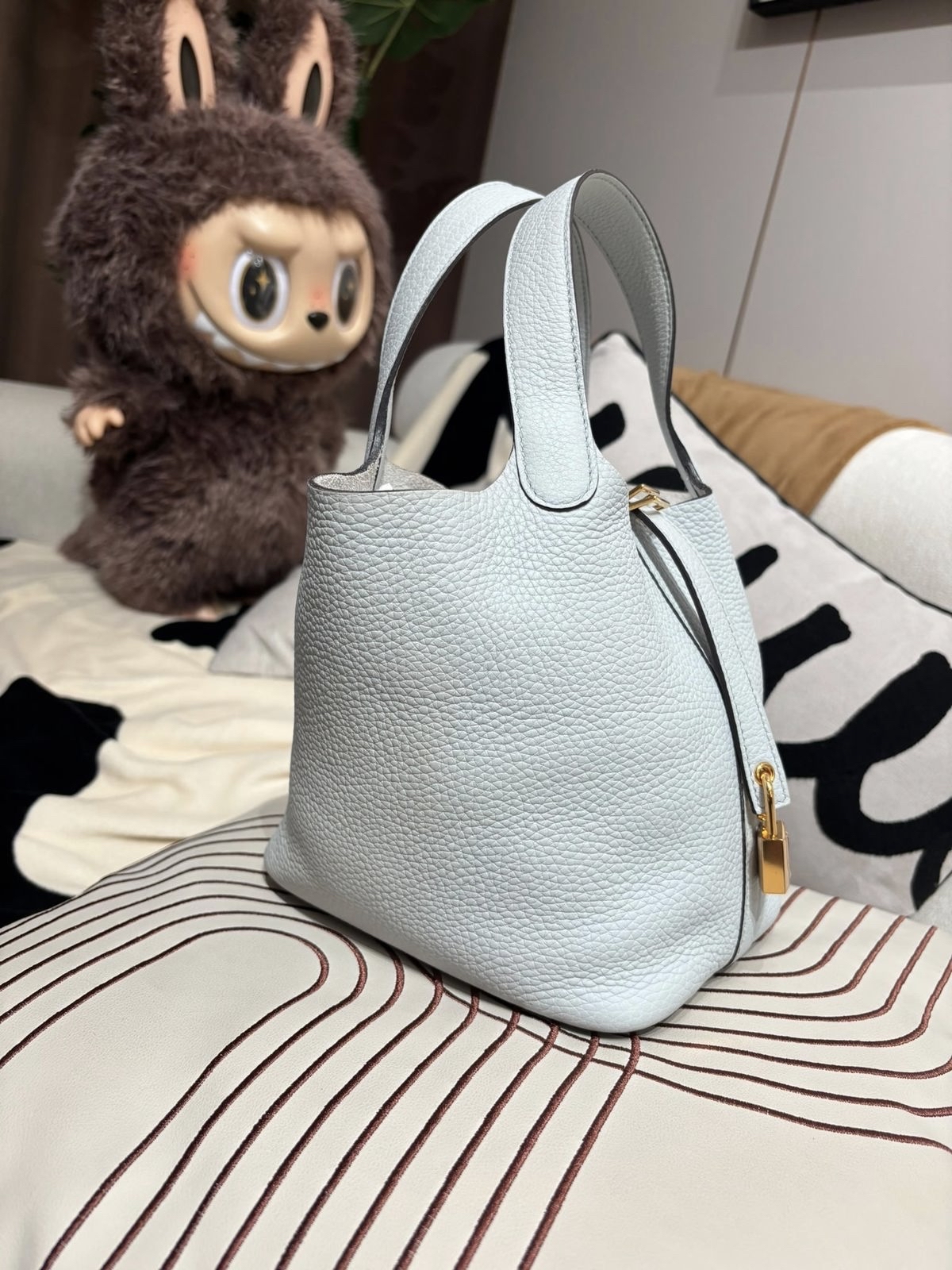 Hermes Picotin 18 Stamp B 聖杯藍金扣 100%Authentic, 95%New ☑️收據副本☑️Key Lock☑️Dust bag