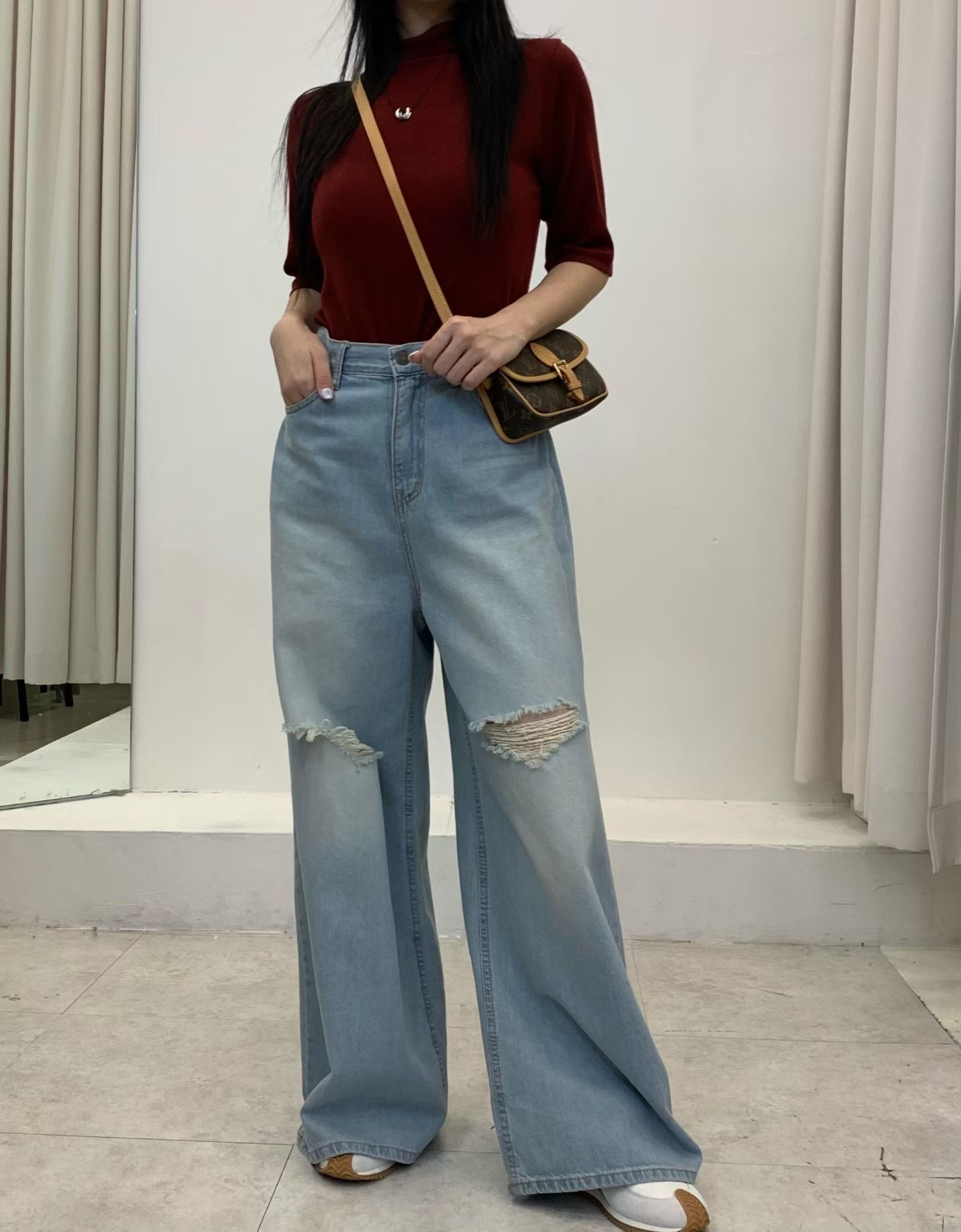 TOP20_12A 天絲羊毛中袖小企領打底 (5色)