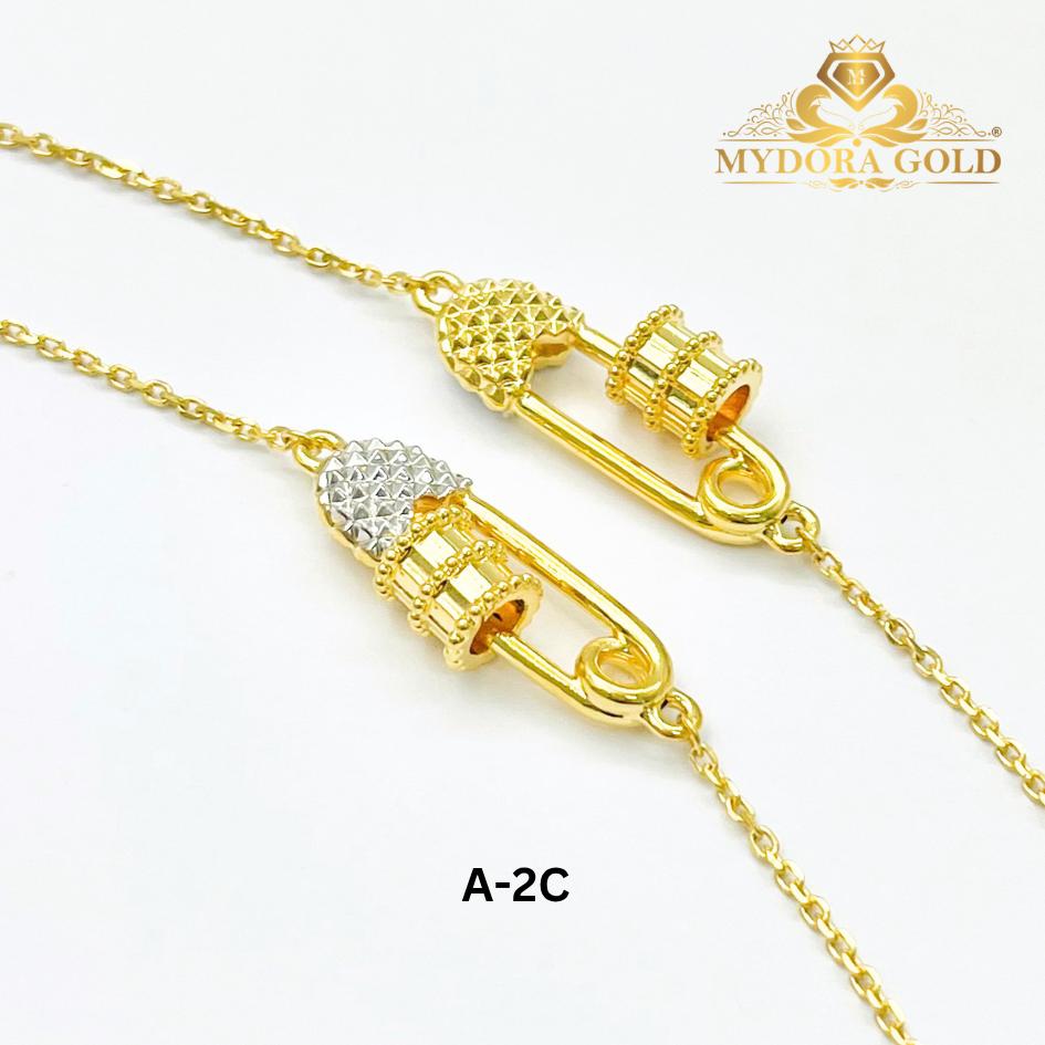 MYDORA Rantai Tangan Tube Bead Safety Pin Series l EMAS 916/22K