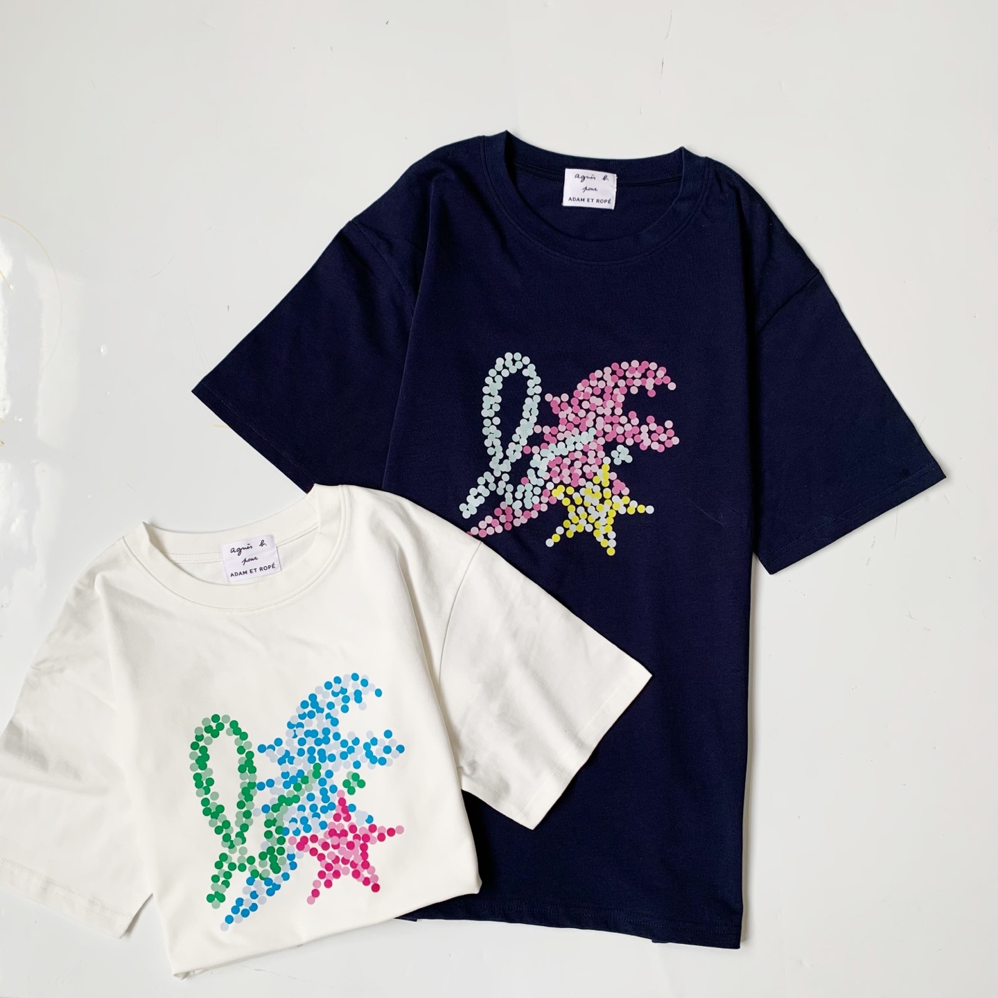 Agnes b 點陣印花短袖Tee