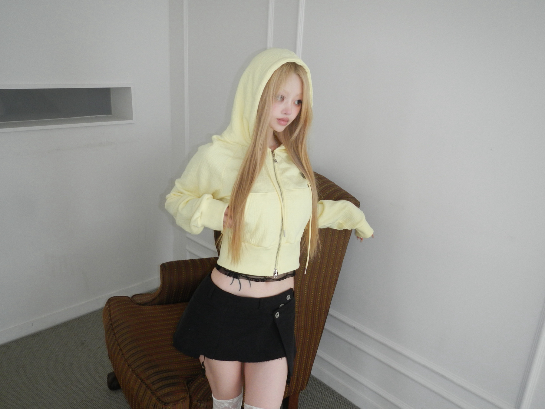 Asymmetric Wrap Mini Skirt