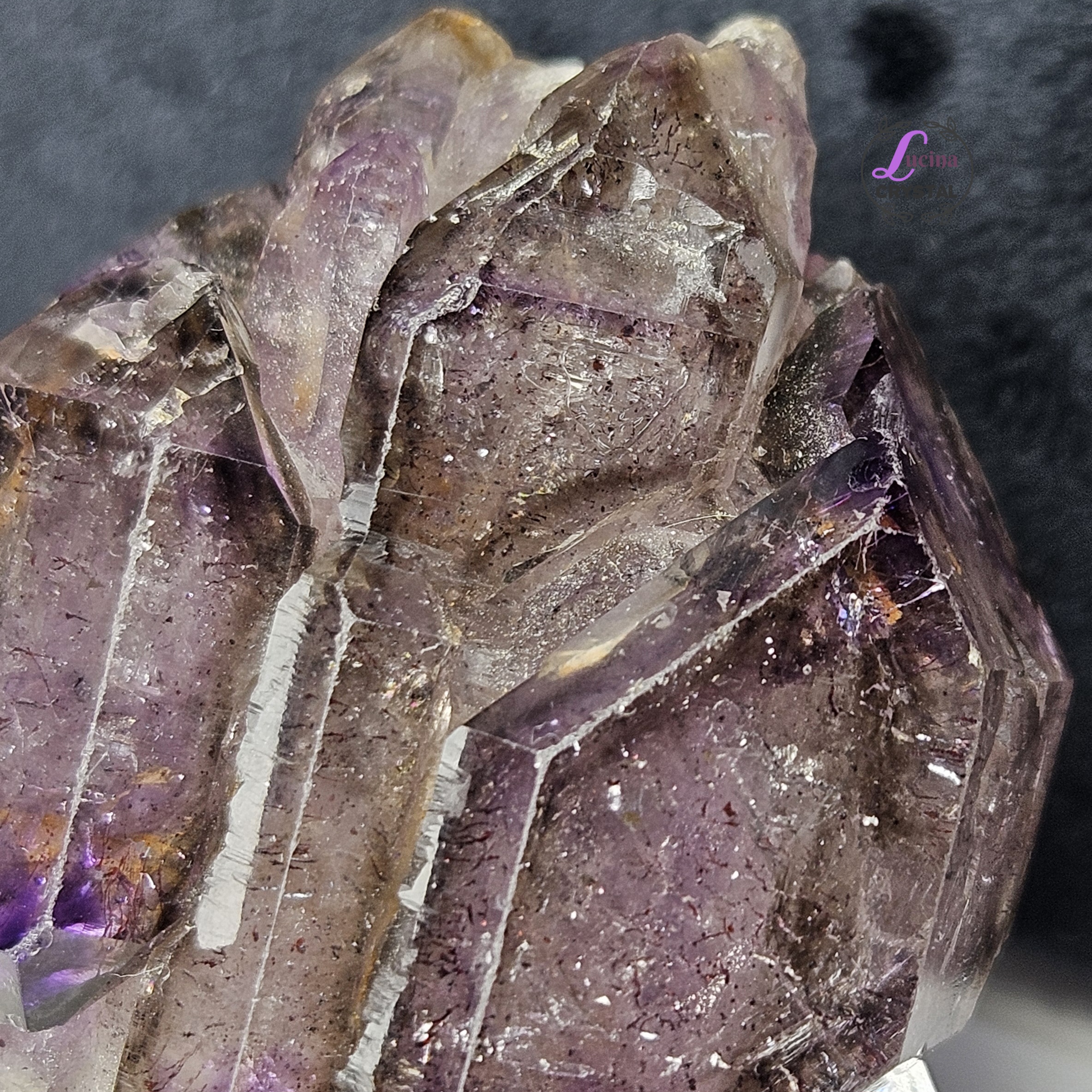 (Co#J327) 超級七骨幹原礦石/ Natural Super Seven Elestial  Quartz