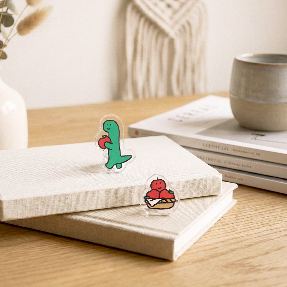 【台灣7-11 預購】JOGUMAN 壓克力耳環（BRACHIO&APPLE）A款