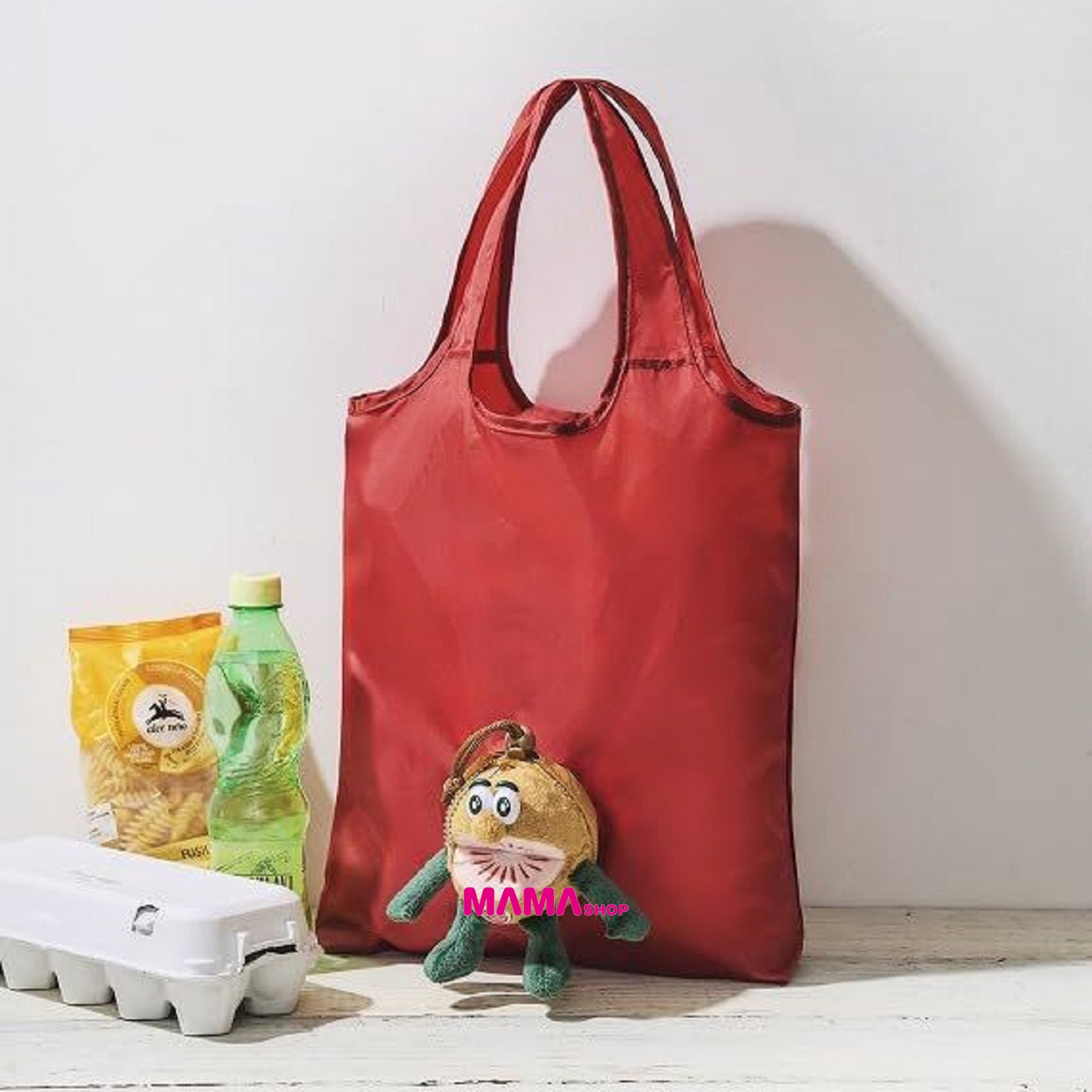 日本直送雜誌附錄--「Kiwi Brothers 紅色絨毛環保袋」