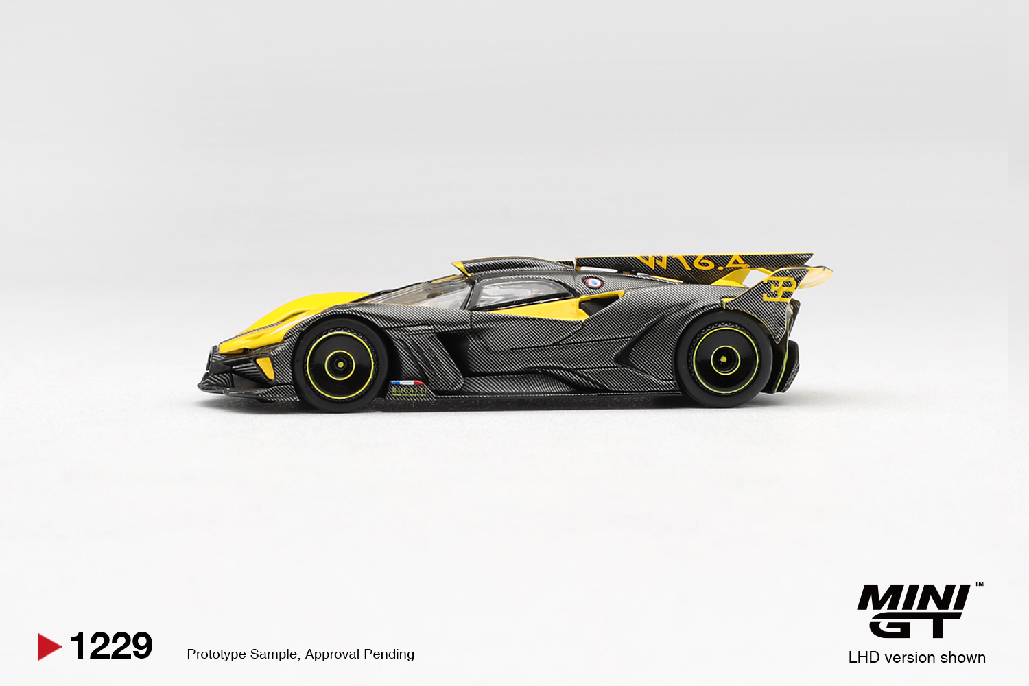  【現貨】MINI GT 1229 Bugatti Bolide Yellow  | MINIGT 1229 盒裝
