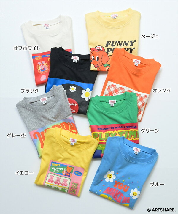 🇯🇵預訂 日本直送🇯🇵Markey’s x Wiggle Wiggle八色趣味印花短袖T恤