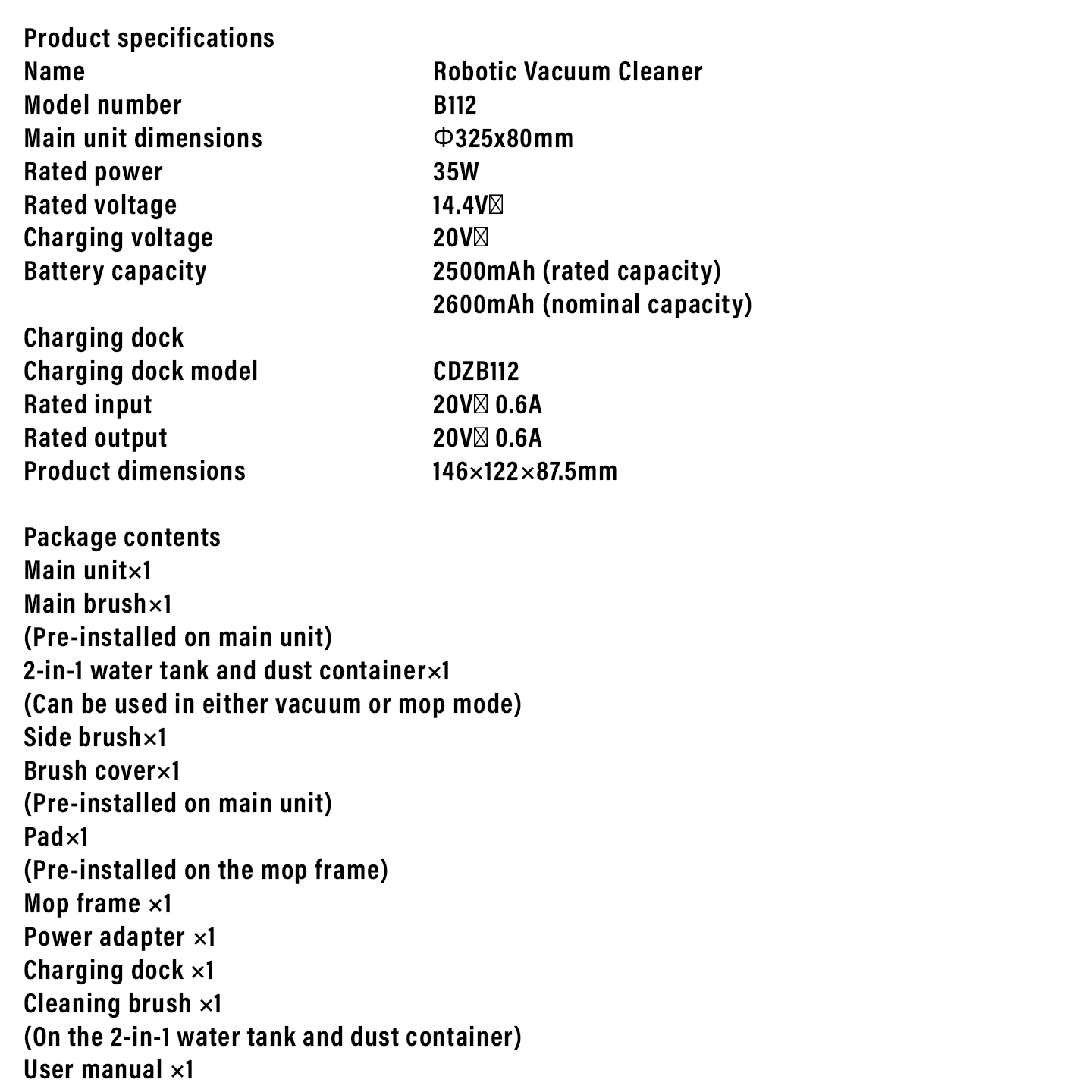 Xiaomi 4000Pa Robot Vacuum E10 Slim (BHR6783EU)