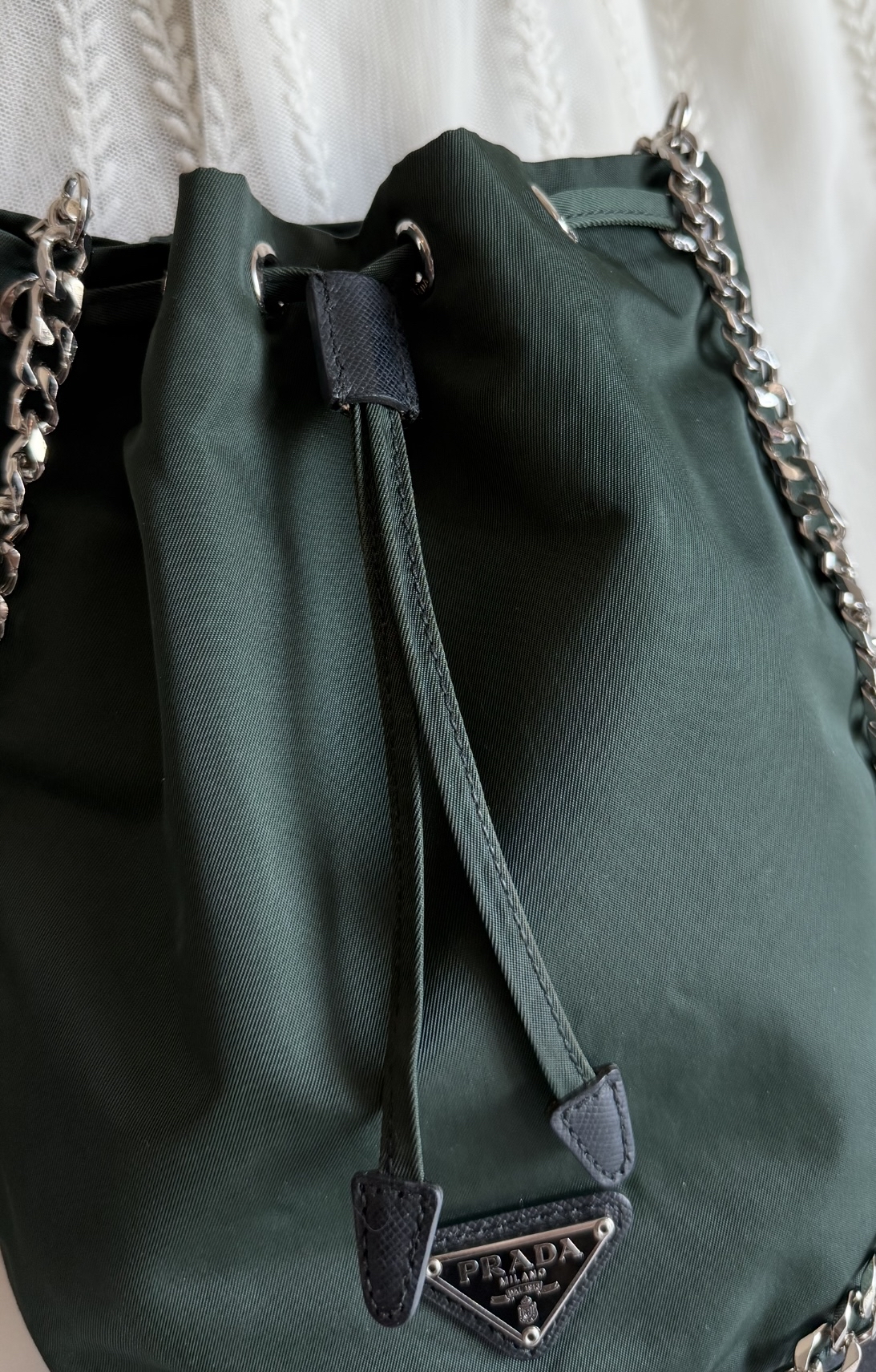 Prada green Bucket bag