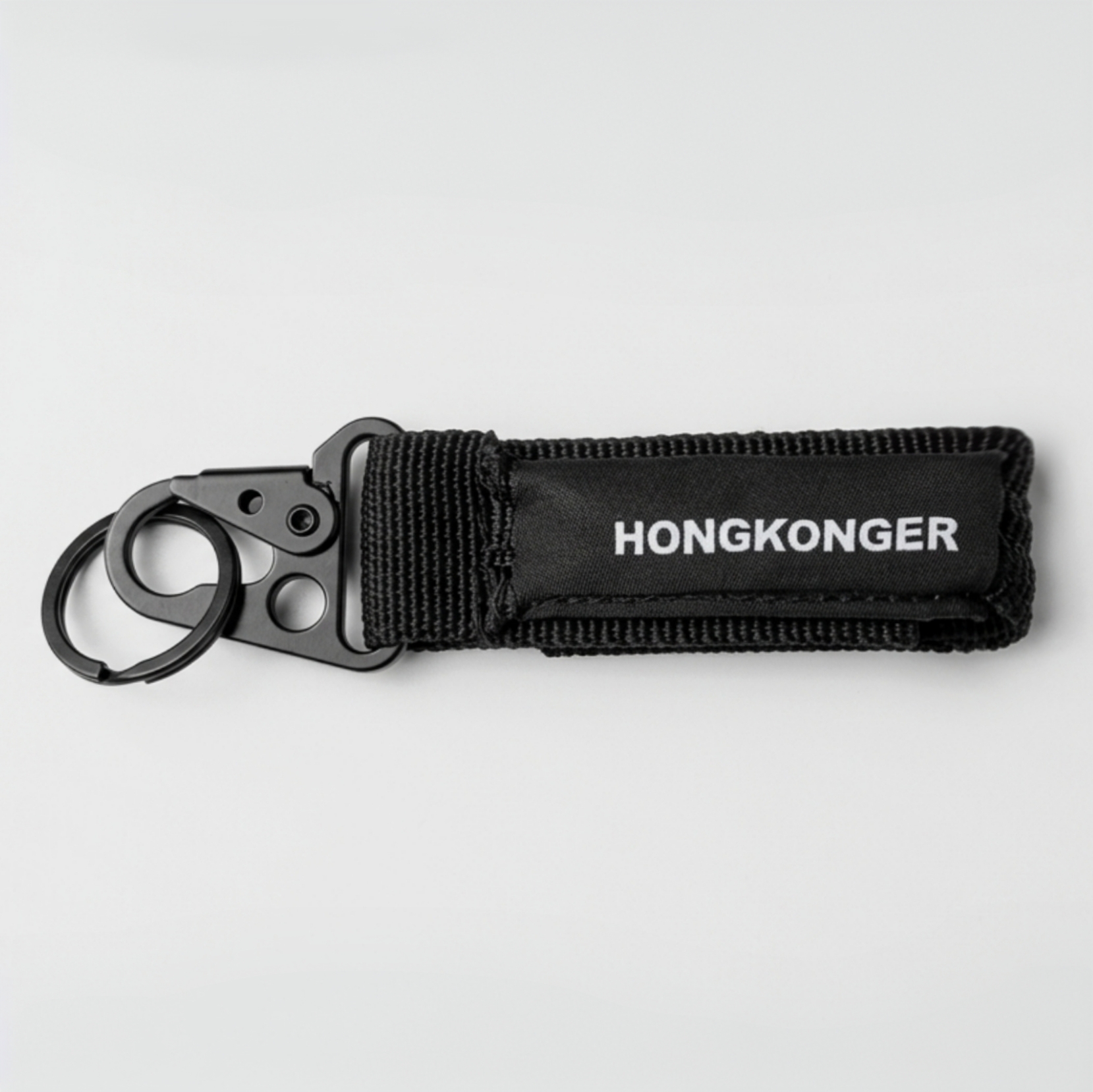 HONGKONGER 戰術織帶快速釋放匙扣 (雙面設計：經典 Logo / 獅子山線條)