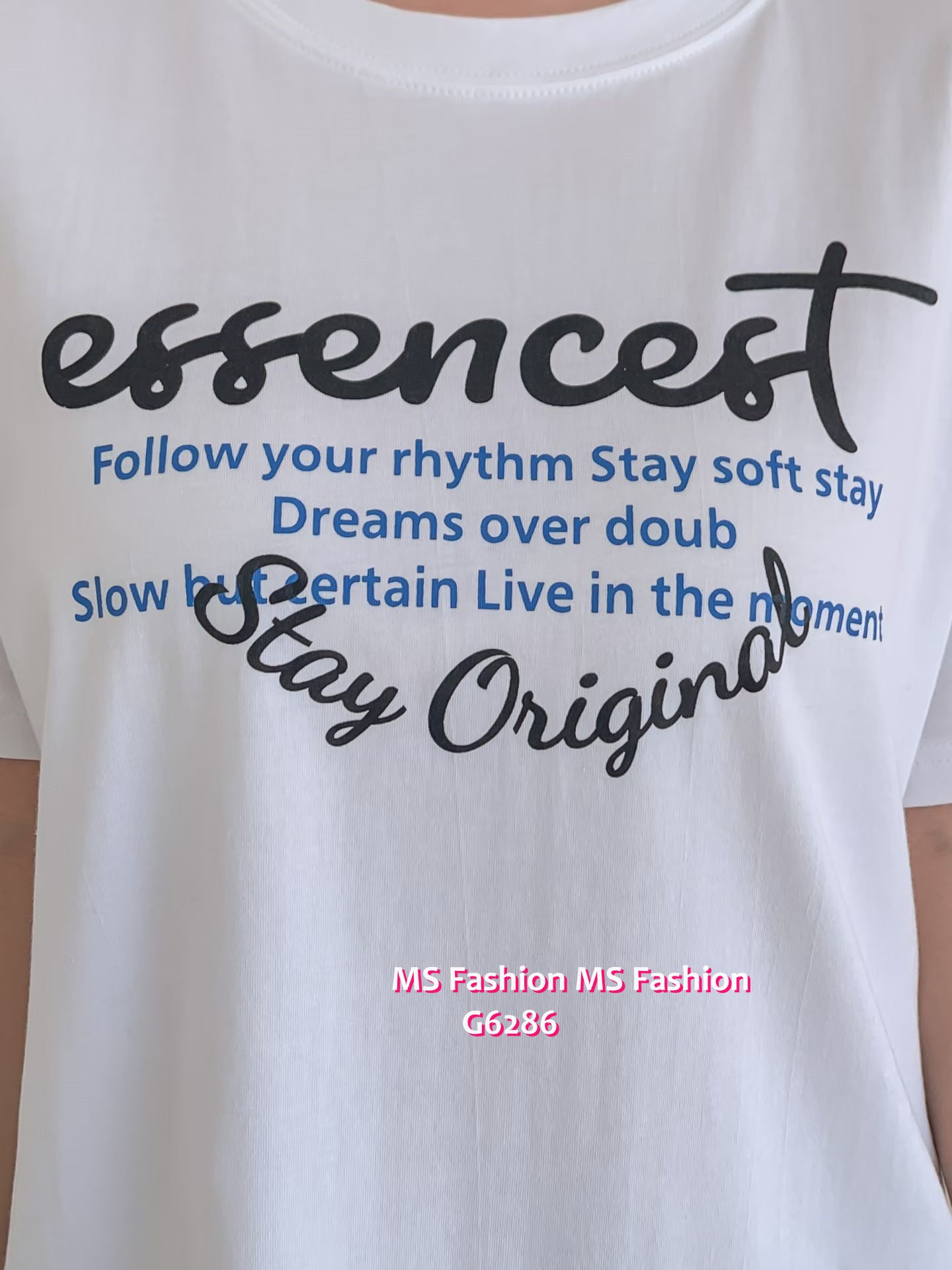 G6286 韓國🇰🇷靚字母print top