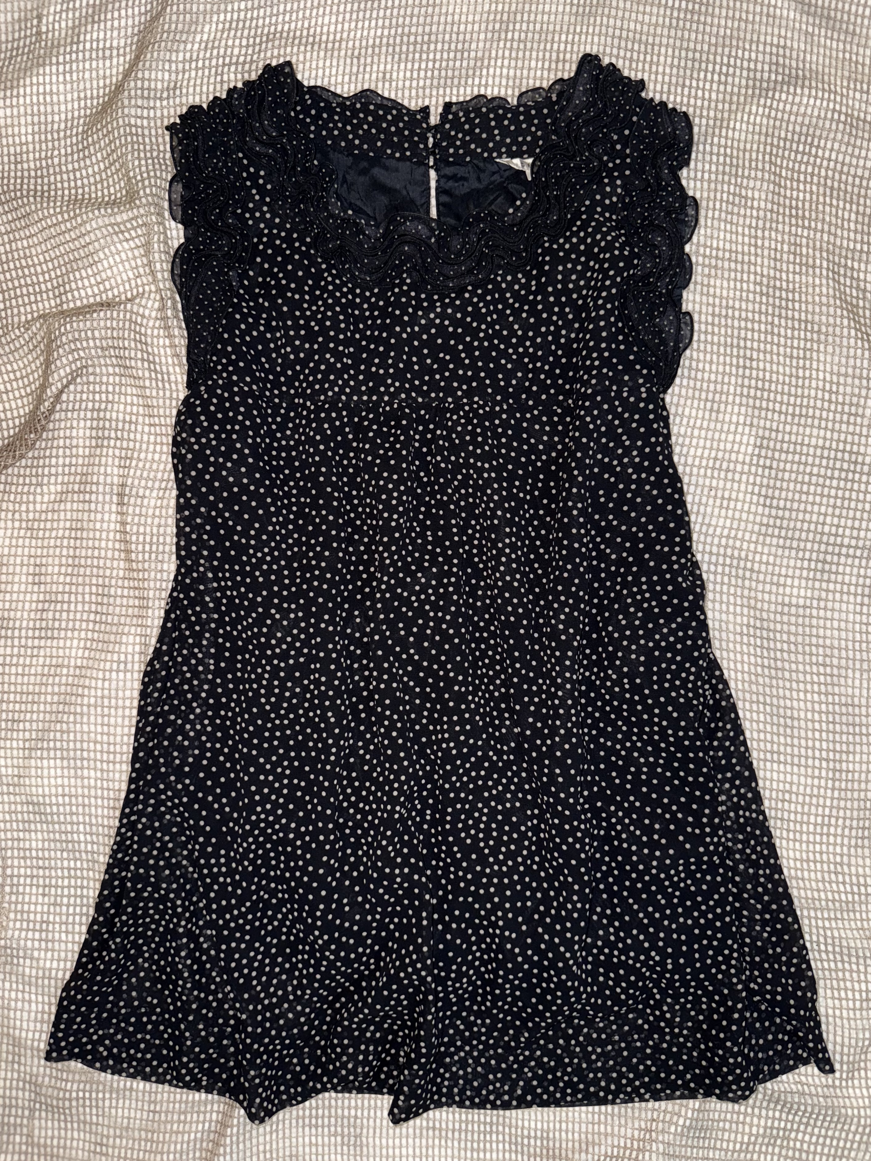 Nana Ruffled Polka Dot Top