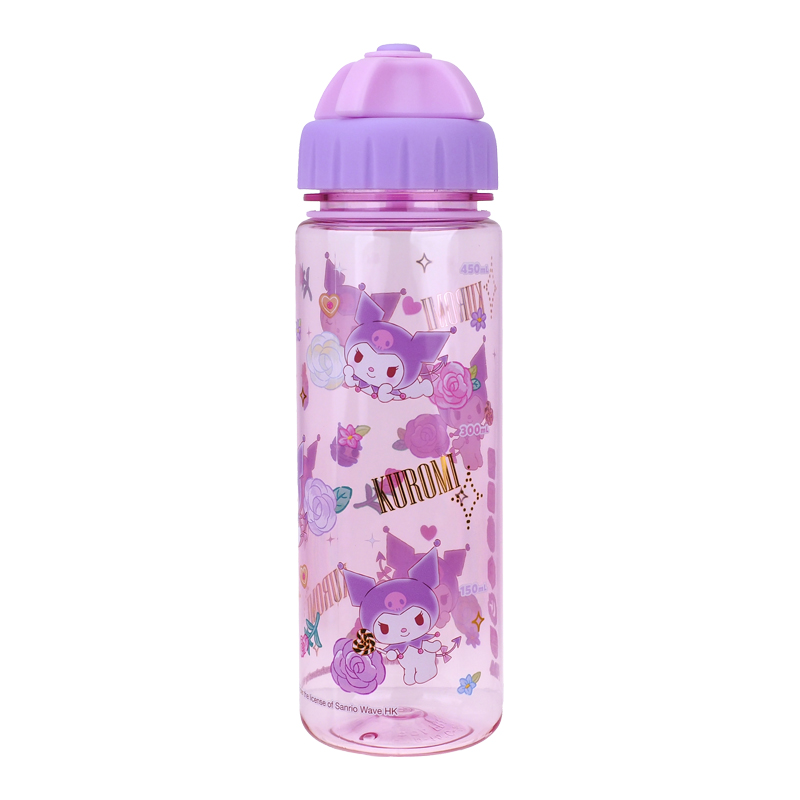 Kuromi 450ml BPA Free Water Bottle w/ 2 Openings Lid 膠水樽 (2開口設計)