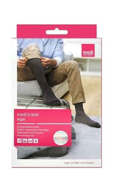 Medi Men's Travel Socks 男士壓力襪 (Black, XL)