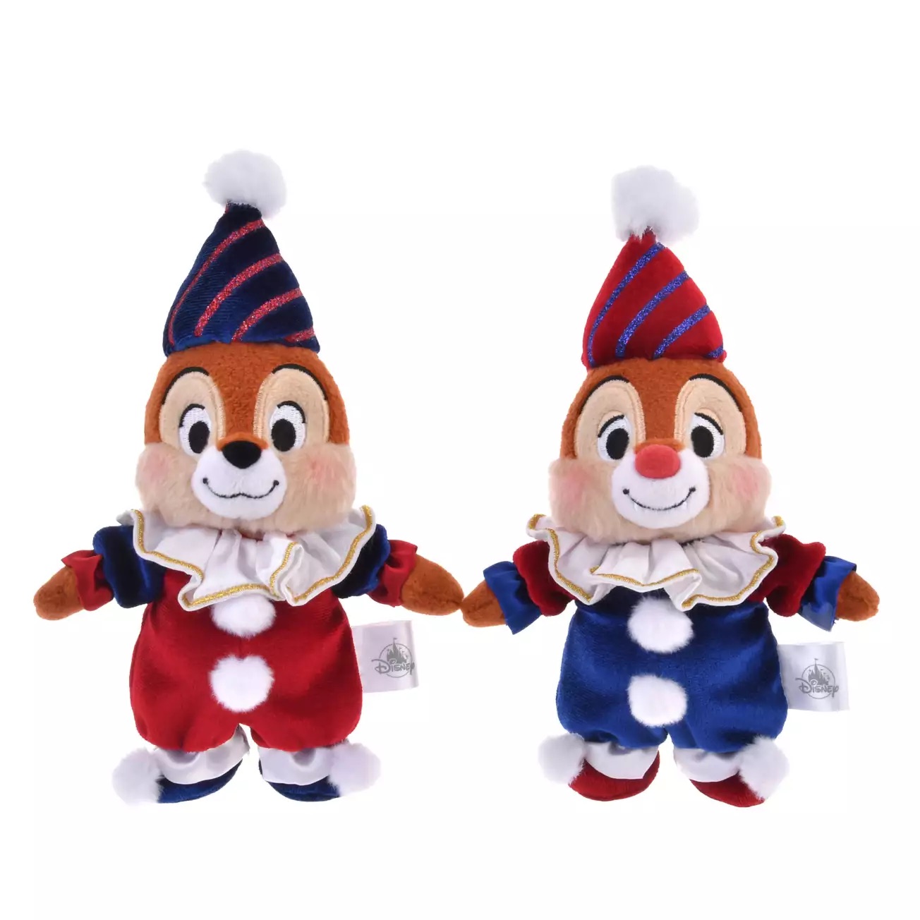 📦訂購 日本代購 Disney 迪士尼 大鼻鋼牙 Chip & Dale PIERROT COSTUME 小丑服裝 公仔鎖匙扣