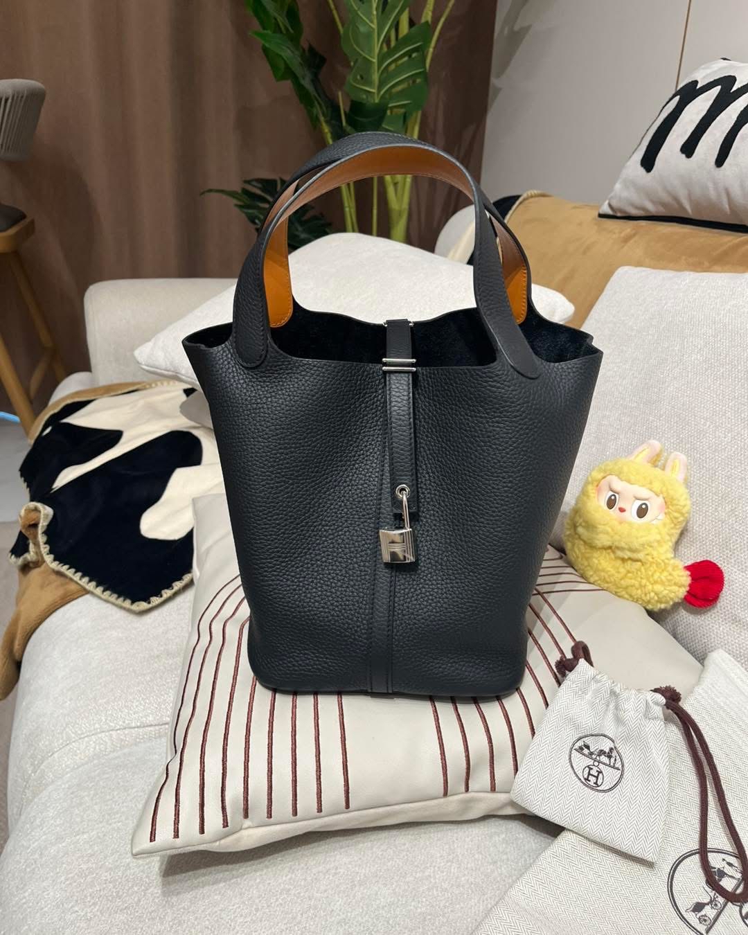 Hermes picotin 22, Stamp A 黑色銀扣 100%Authentic,Unused ✅key lock ✅dust bag ✅box