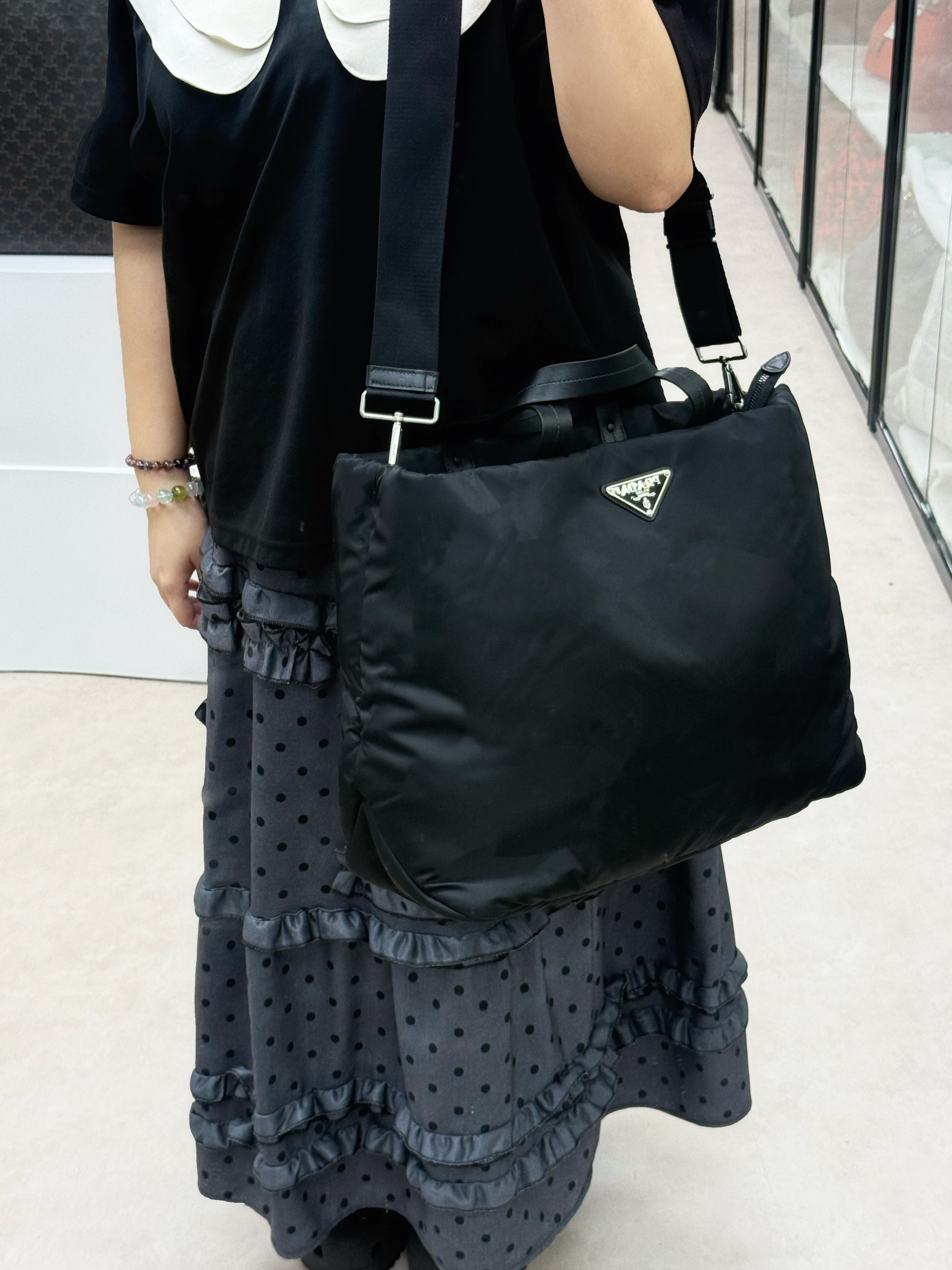 Prada 👜 PRE OWNED 🛍️Large Padded Nylon Bag 有塵袋 