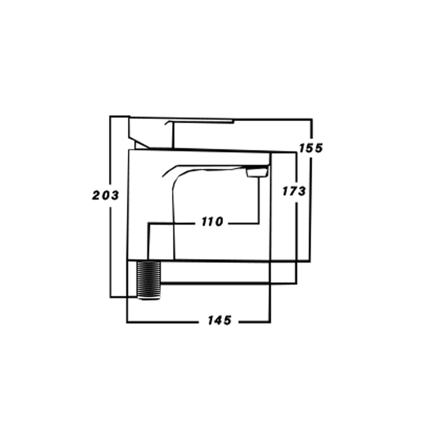 Otosani 304# Gt Stainless Steel Heavy Duty Basin Pillar Cold Tap (966-19Gt#) OTO966-19GT