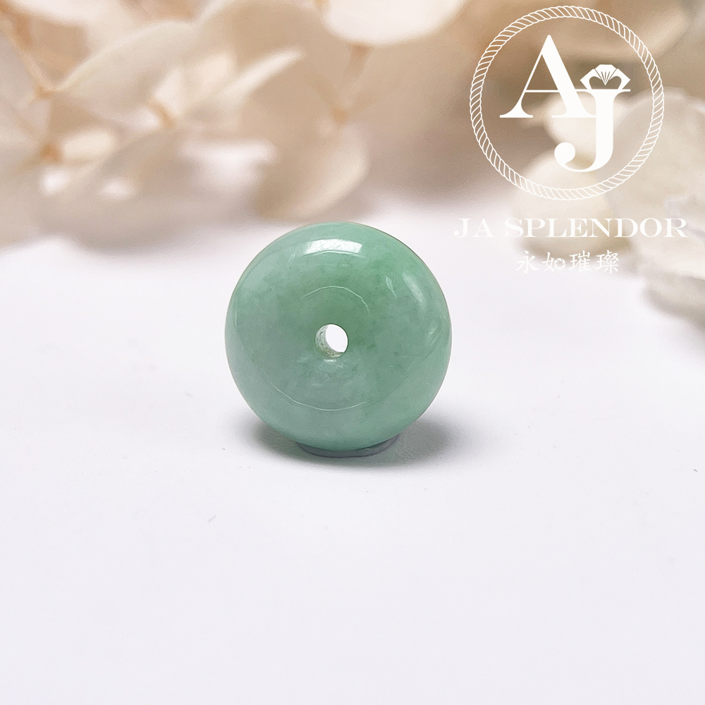 JN-3351 天然翡翠A玉 果綠安扣