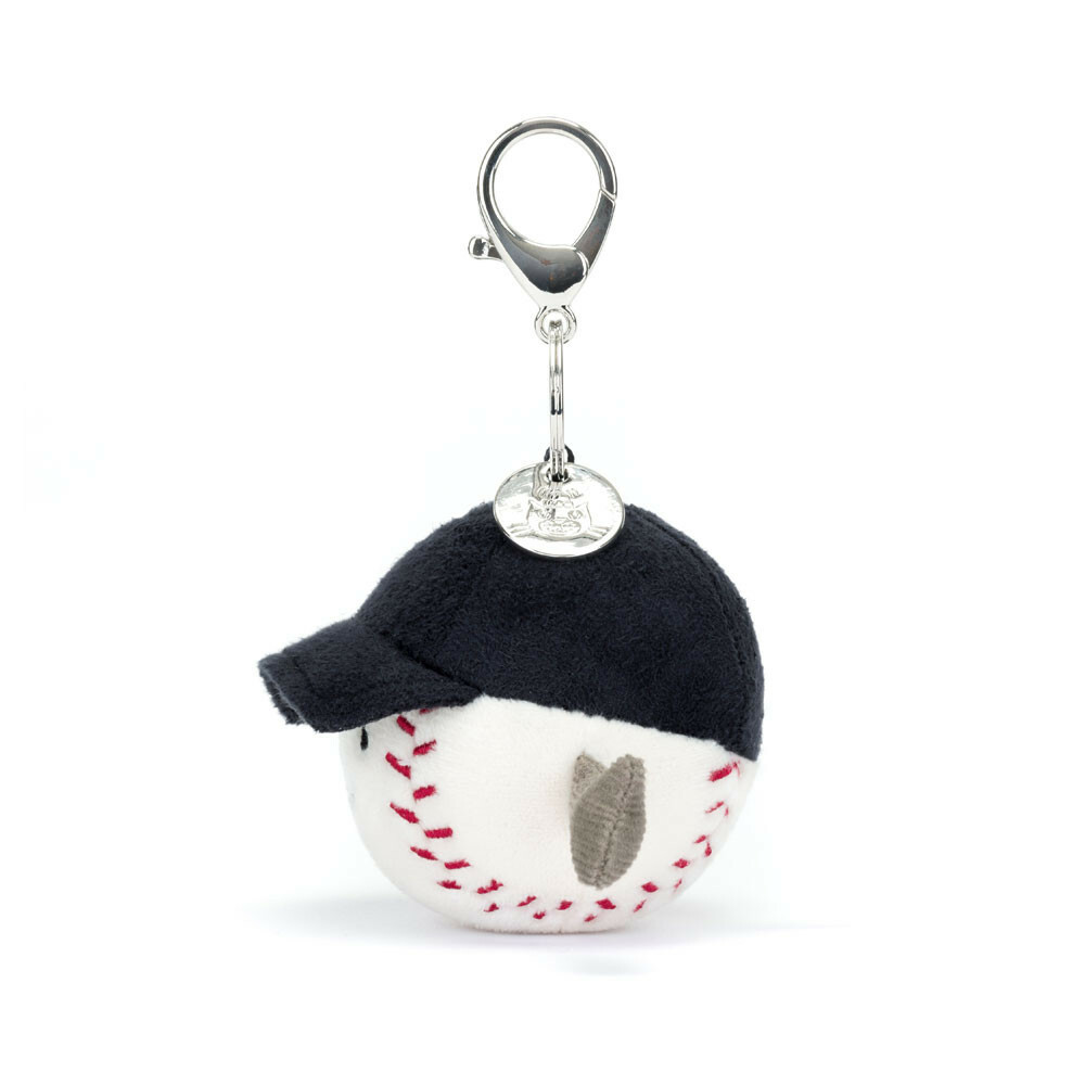 JELLYCAT Amuseables Sports Baseball Bag Charm 趣味棒球鎖匙扣