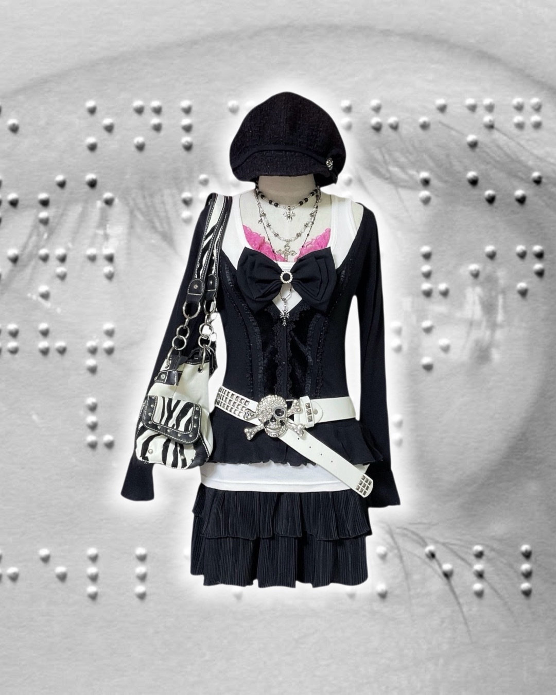 Black White Vinatge Set