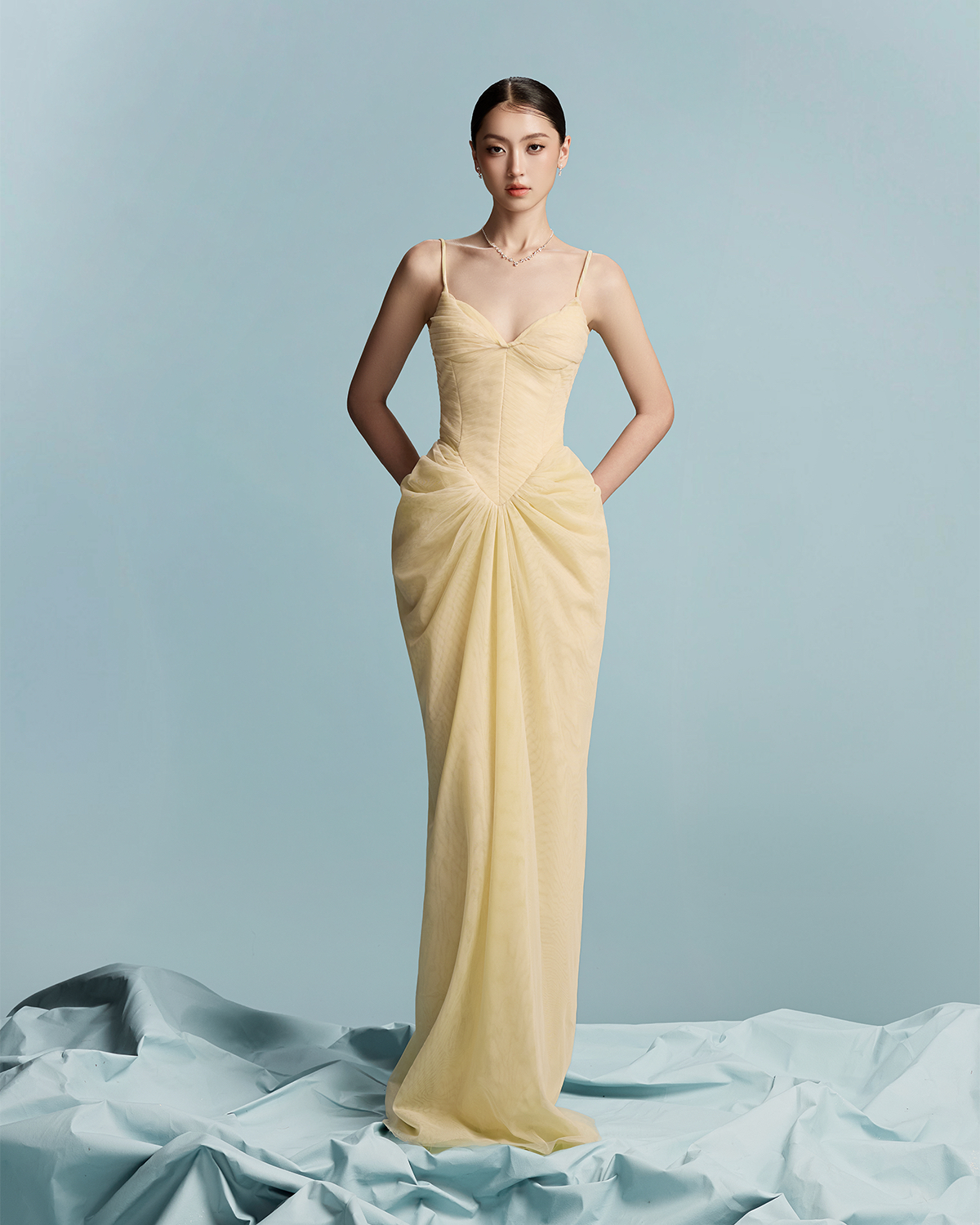 Aurélia Draped Corset Gown