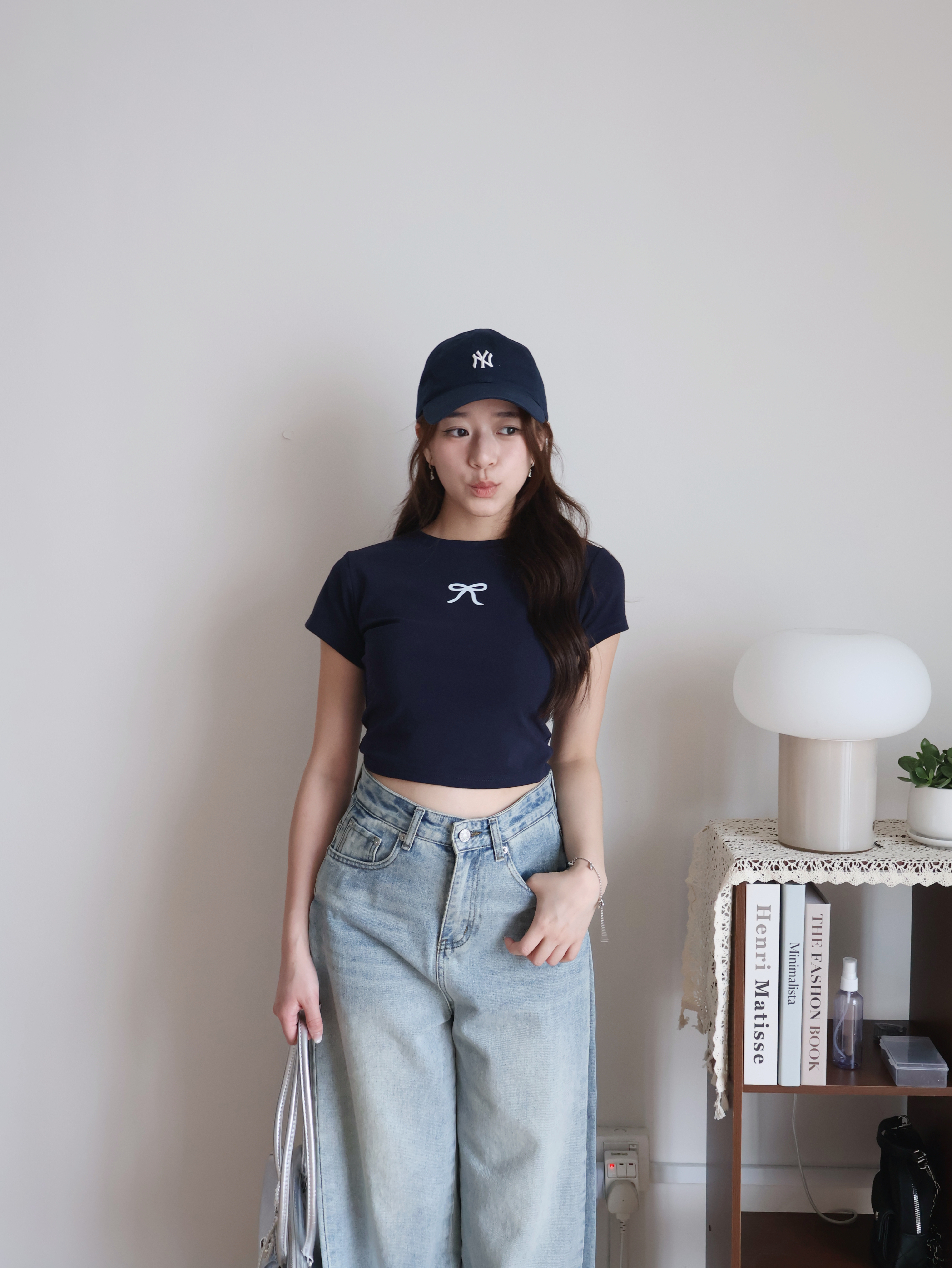 Nabi Cropped Top | Navy