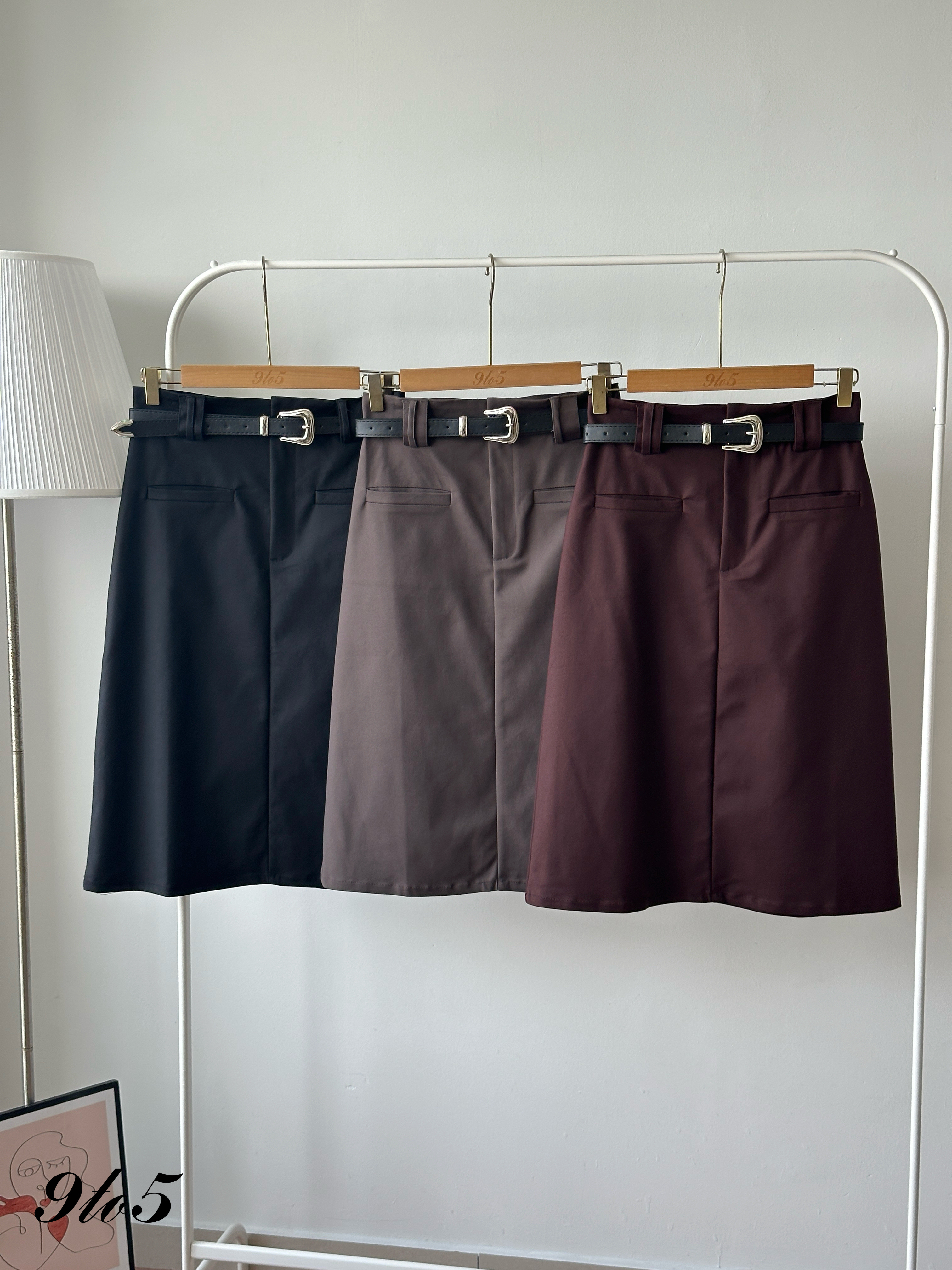 S1985 Midi Straight Skirt - 3 Colors 