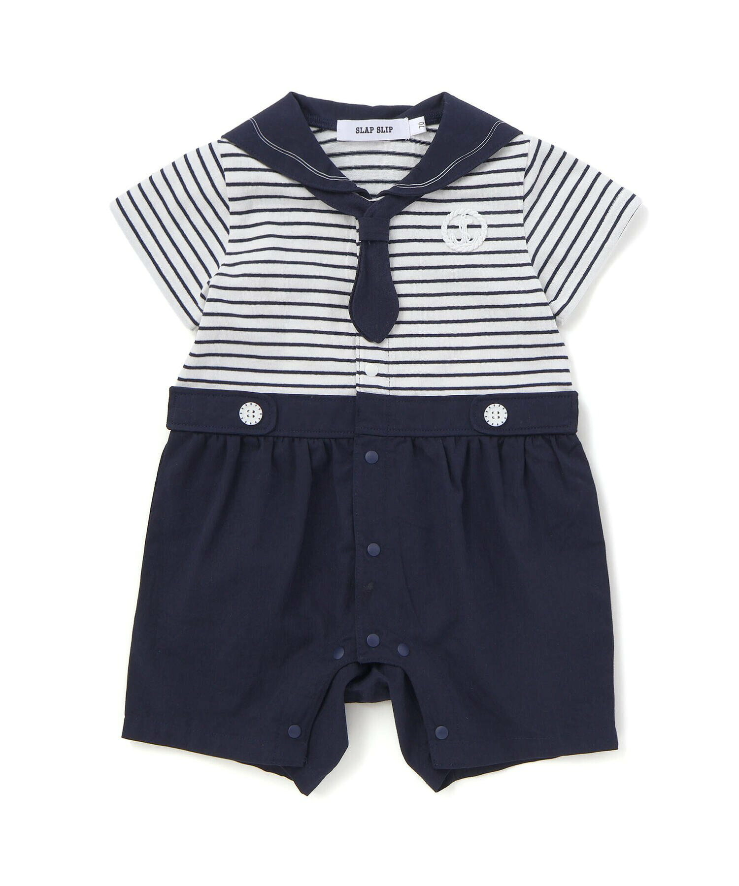 🇯🇵預訂 日本直送🇯🇵Slap Slip Baby兩色海洋風水手領短袖連身服