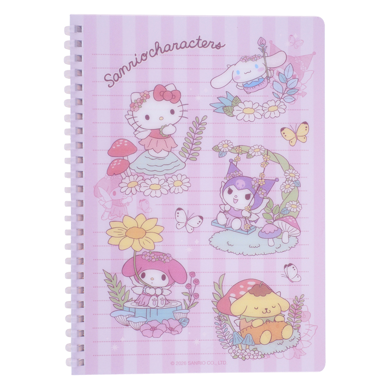 Mix Characters A5 Soft Wire-O Notebook A5軟線圈簿 (共100頁紙, 內頁間線)