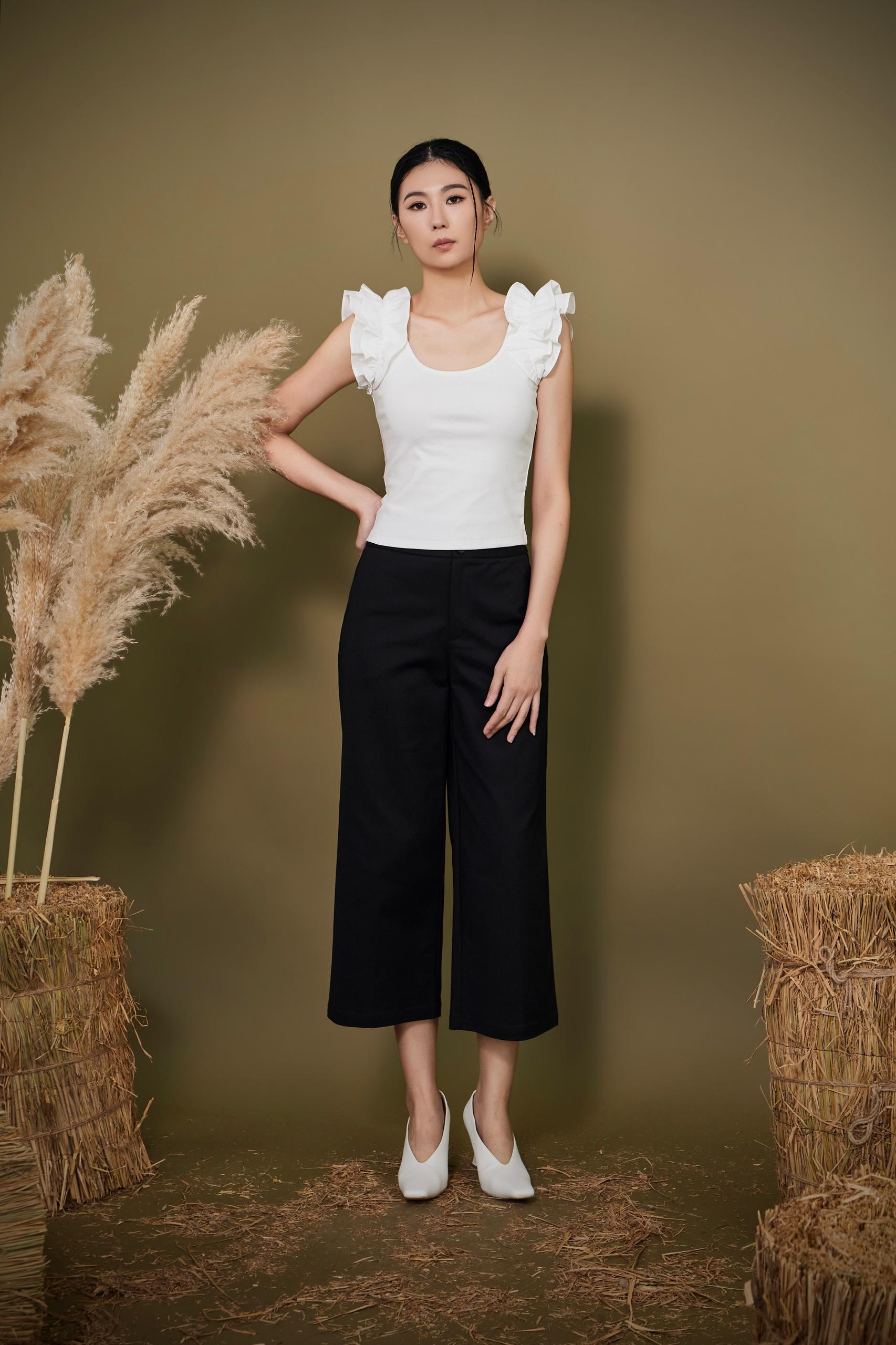 CP1649 DUO BUTTON TAILORED  LONG PANT