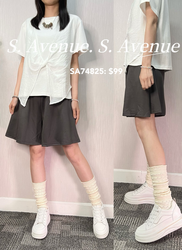 SA74825: 橡根腰空氣棉超舒服裙褲