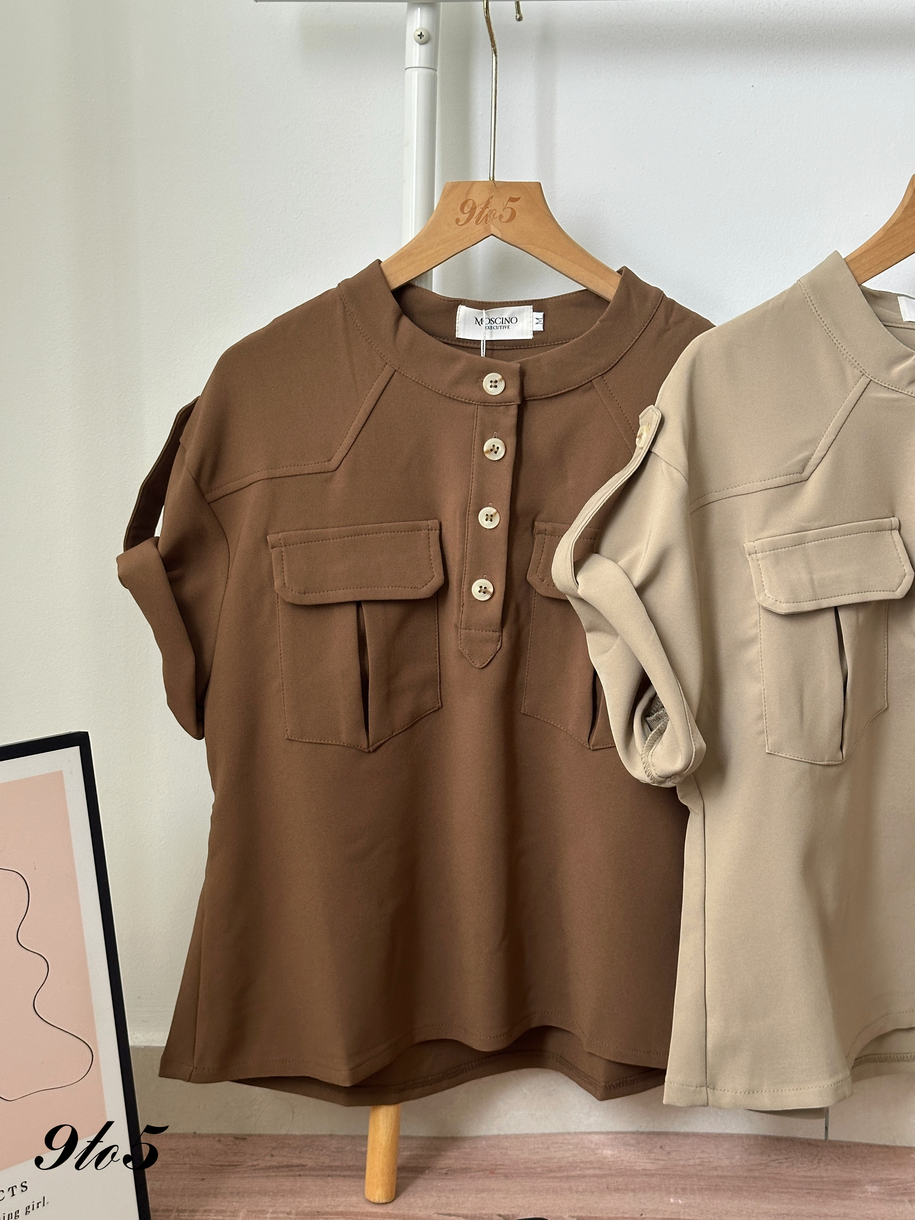 T4448 Mock Neck Cape Sleeve Shirt - 3 Colors 
