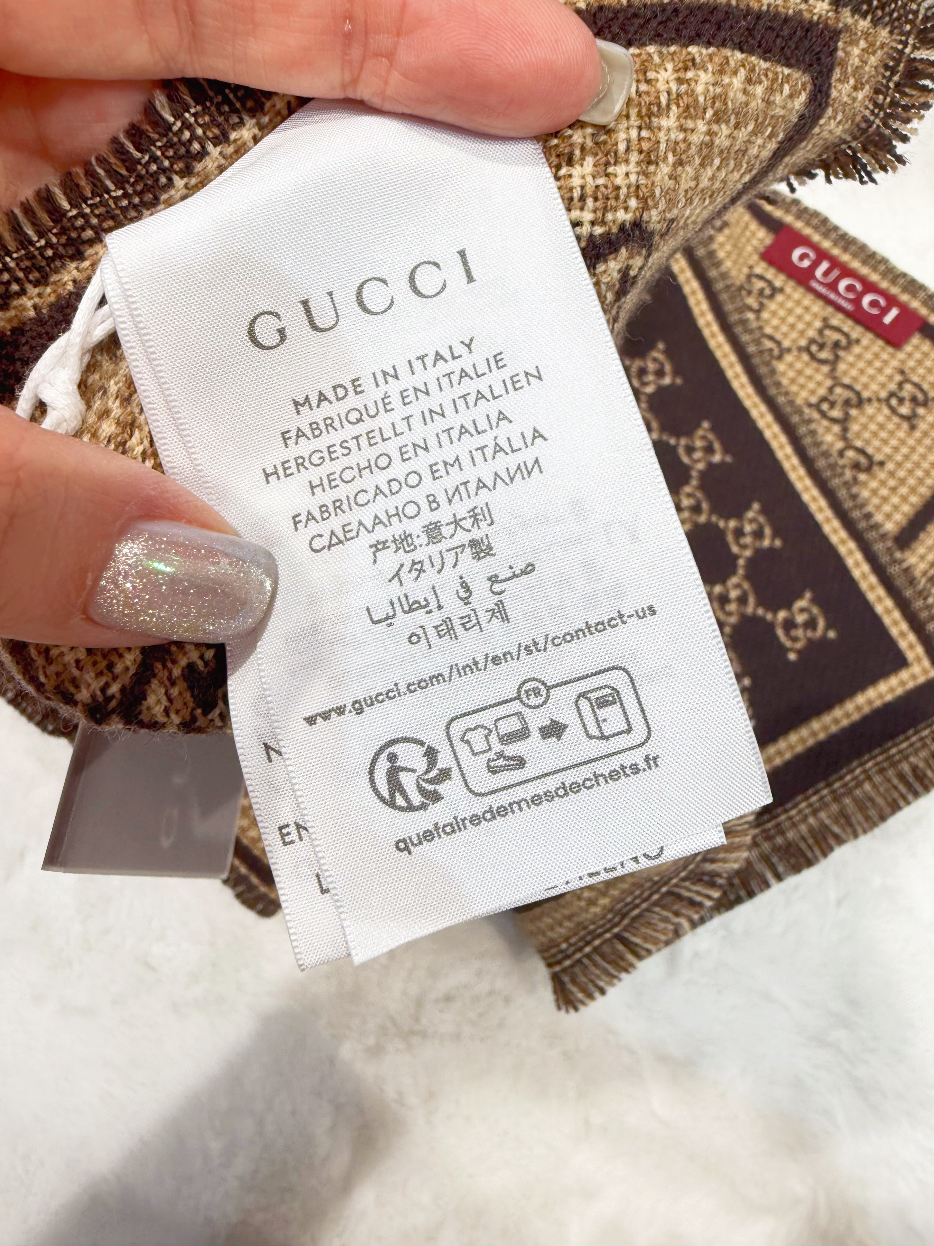 Gucci scarf 836264/brown