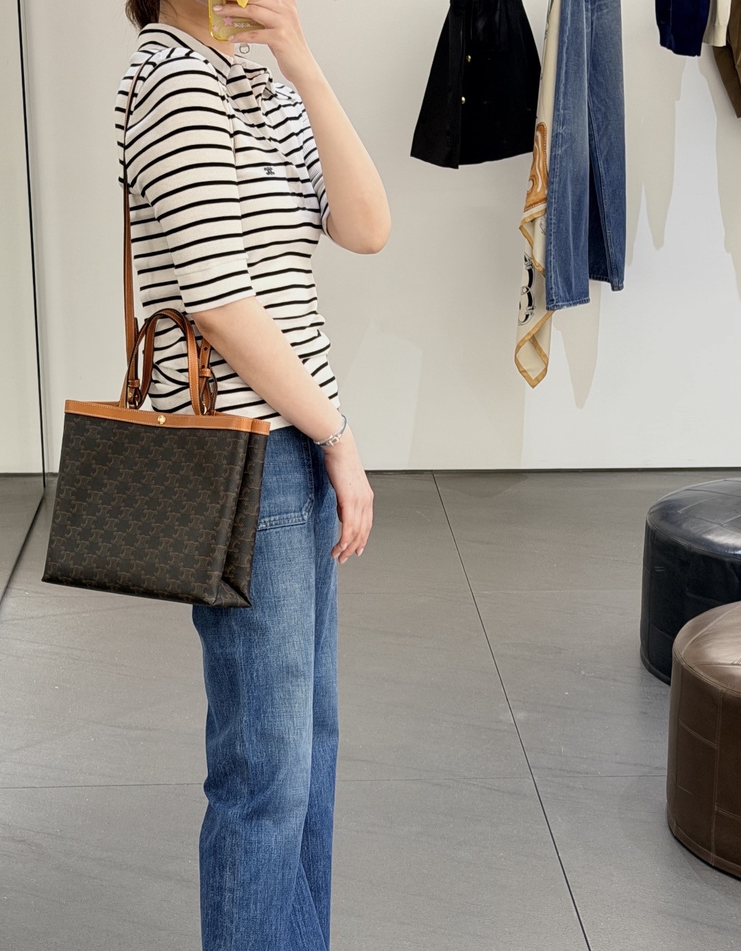 限時優惠✨新款🆕訂貨🍒Celine small square cabas tote  可調節長肩帶🤍 🔖Size 26x23x8.5cm