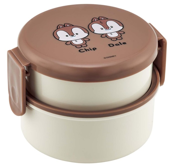日本直送🇯🇵 日本製 Skater 抗菌圓形雙層便當盒500ml (帶叉子)