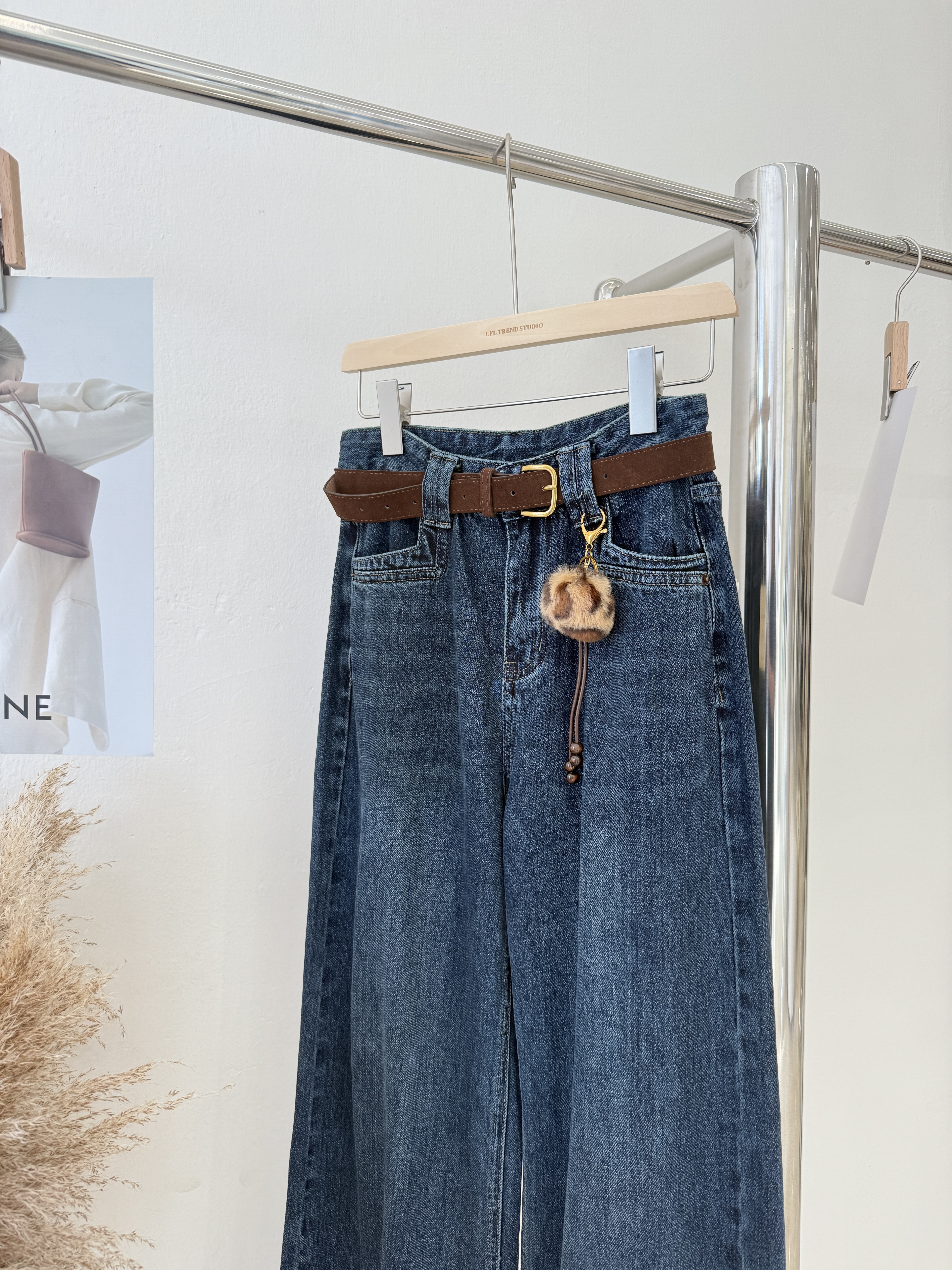 6884 爆款显瘦阔腿长裤