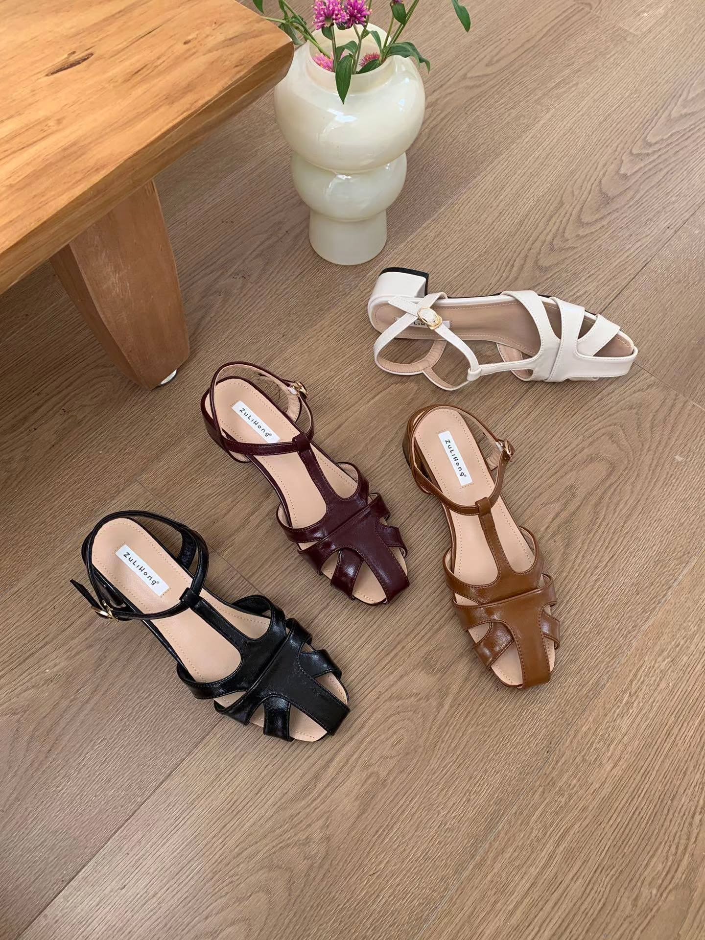 6018-29 复古交叉凉鞋 🇨🇳