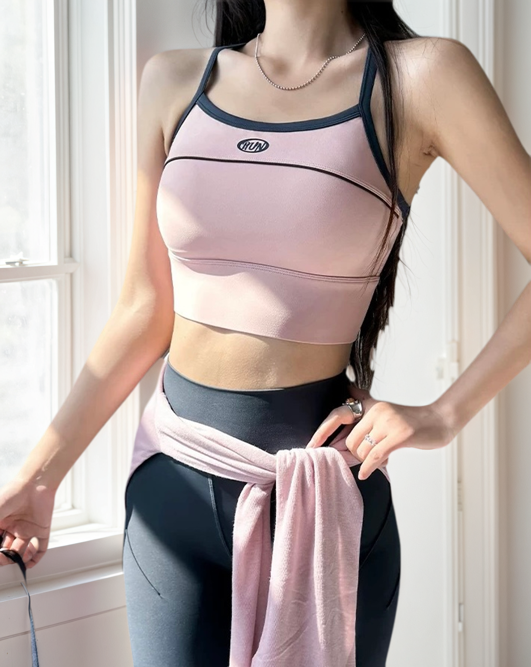 拼色防震美背一體杯運動內衣