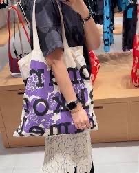 Marimekko Tote Bag 紫花圖案