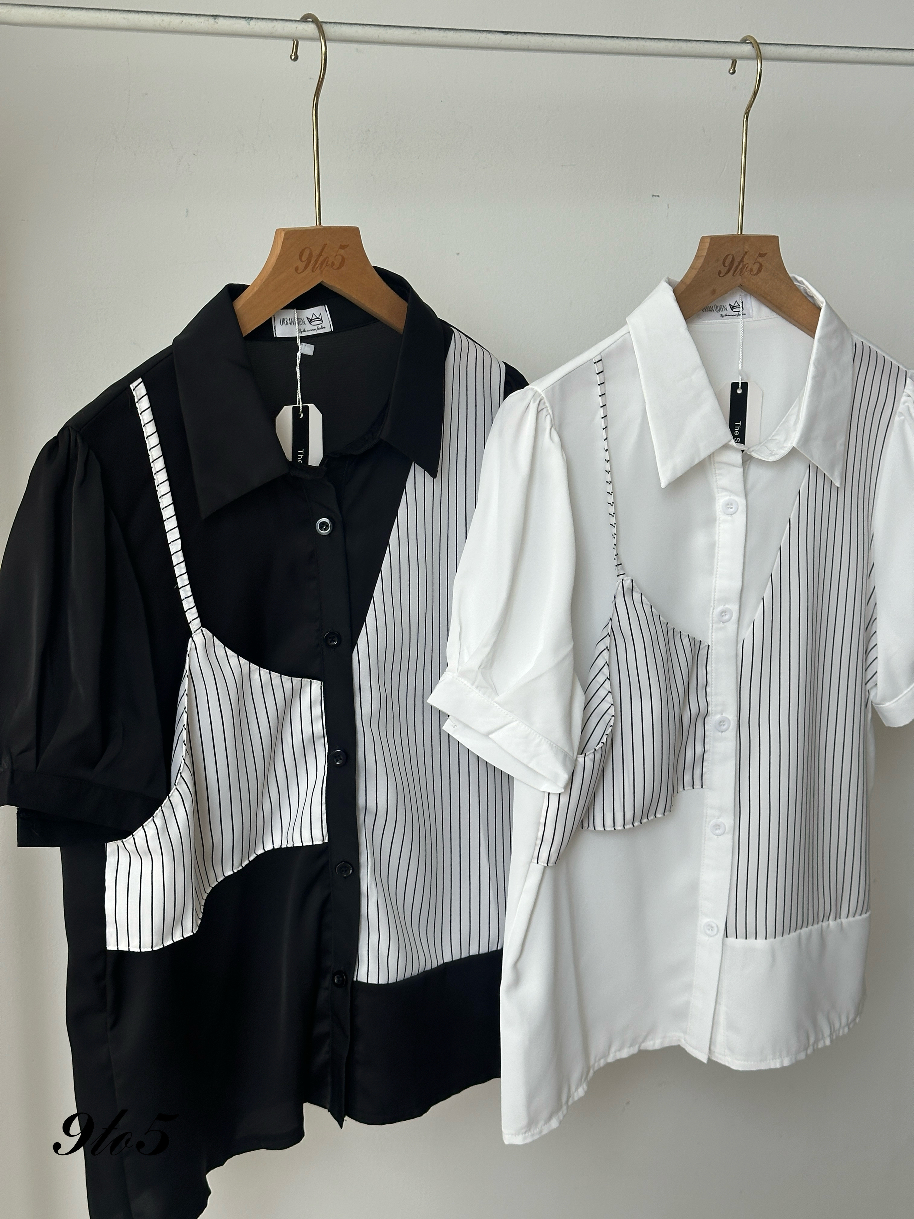 T4033 Fake Two-Piece Shirt - 4 Colors