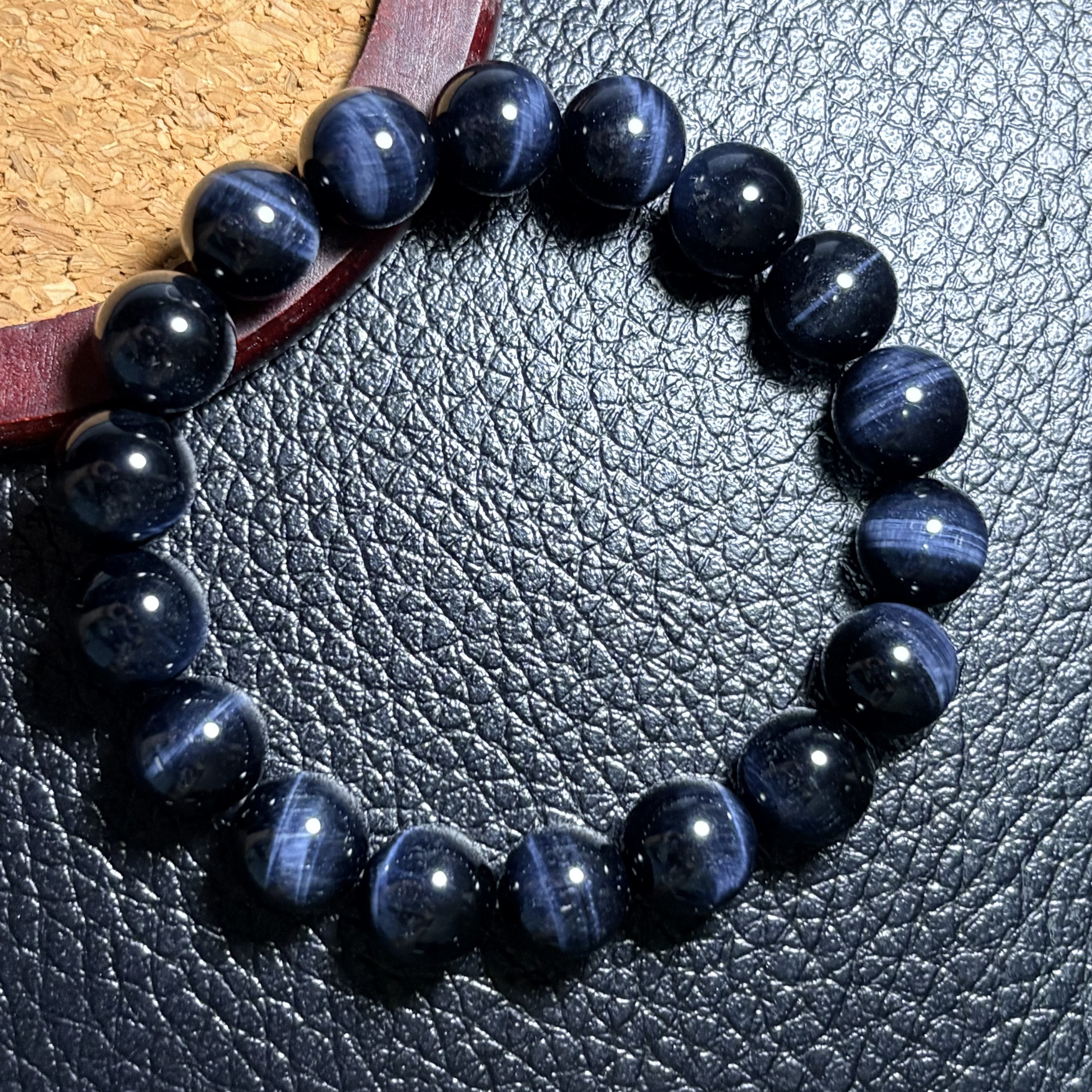 藍虎眼石手串 No.3574 | 規格：11mm珠16cm 手圈