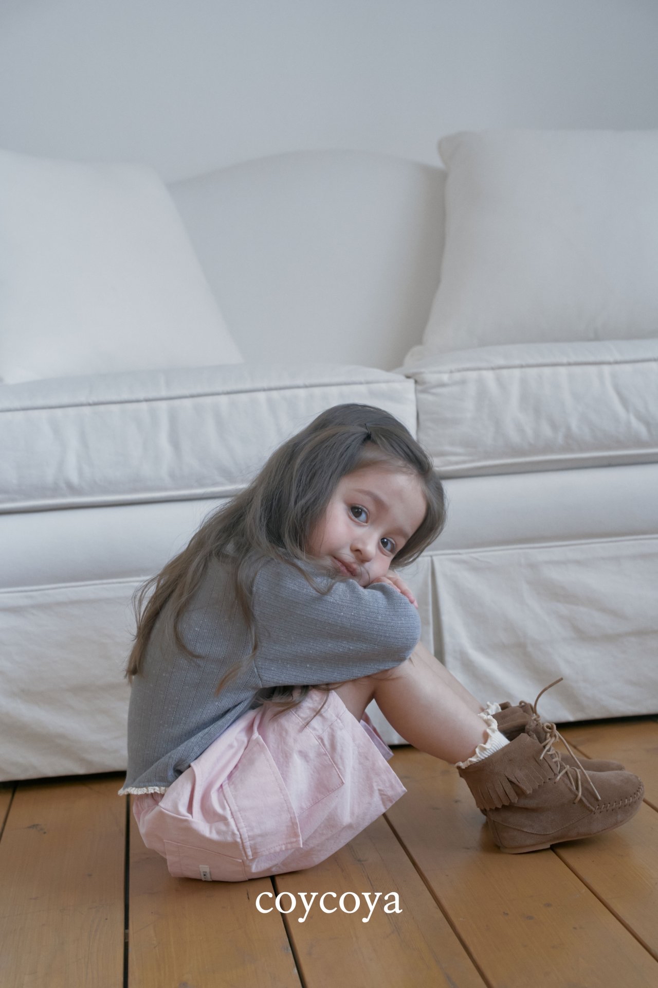 🌸預訂 韓國直送🌸🇰🇷COYCOYA兩色標籤復古寬鬆中長工裝褲