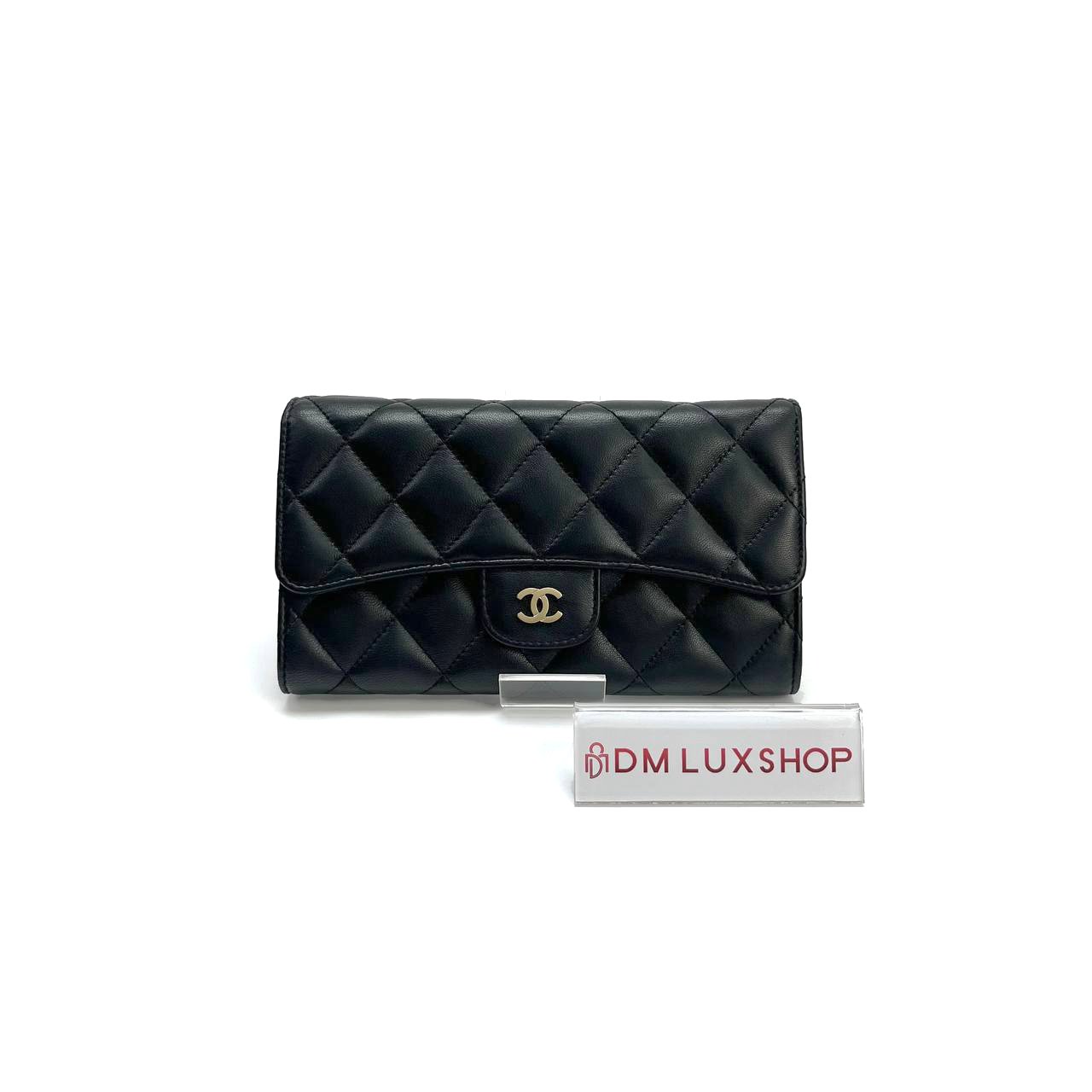 Chanel Classic Flap Black Lambskin Long Wallet GHW (Serial 20)