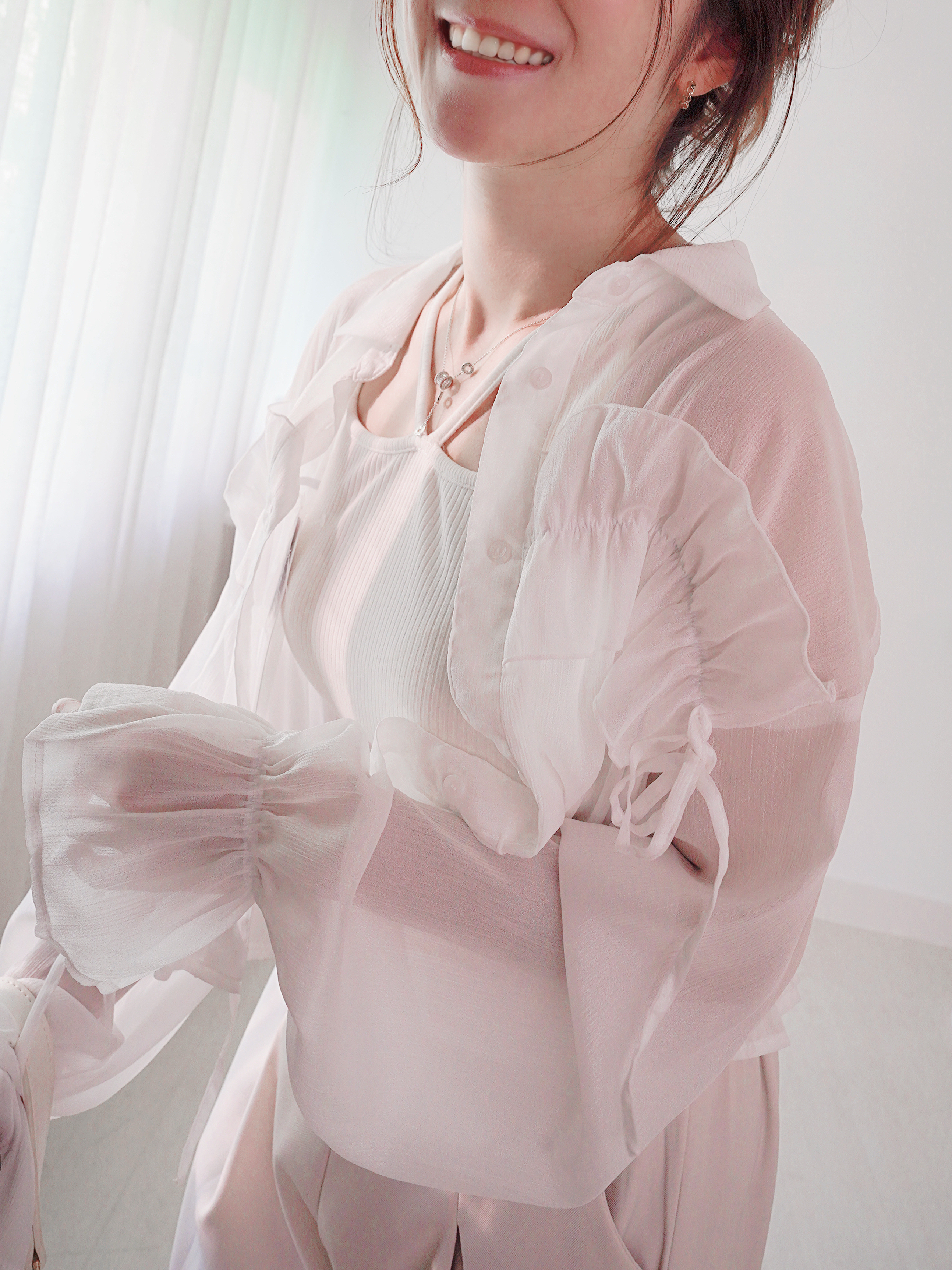 Ruffles雪紡短恤衫(JP)[白色]359937