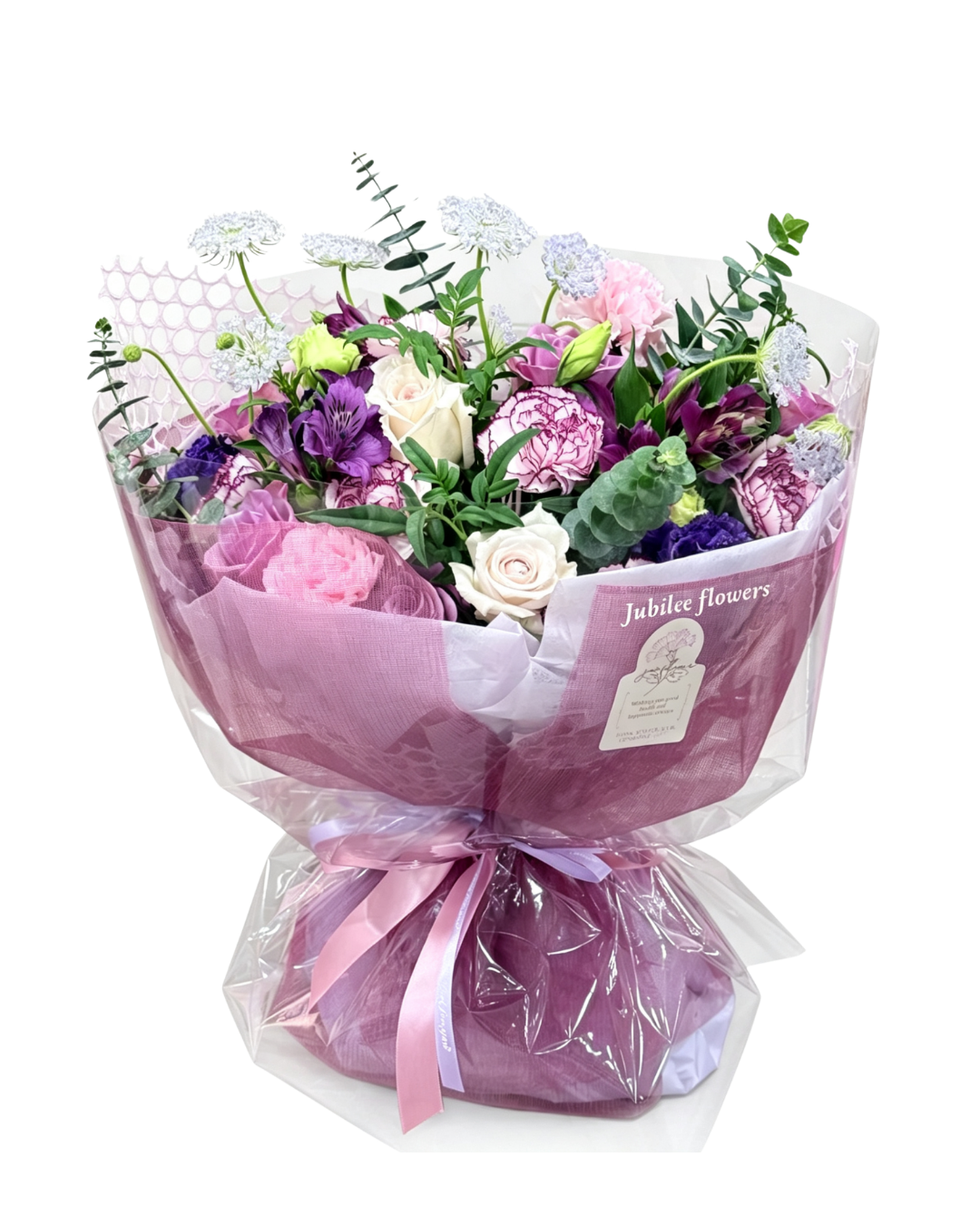 母親節 紫色系列 玫瑰 康乃馨混合花束