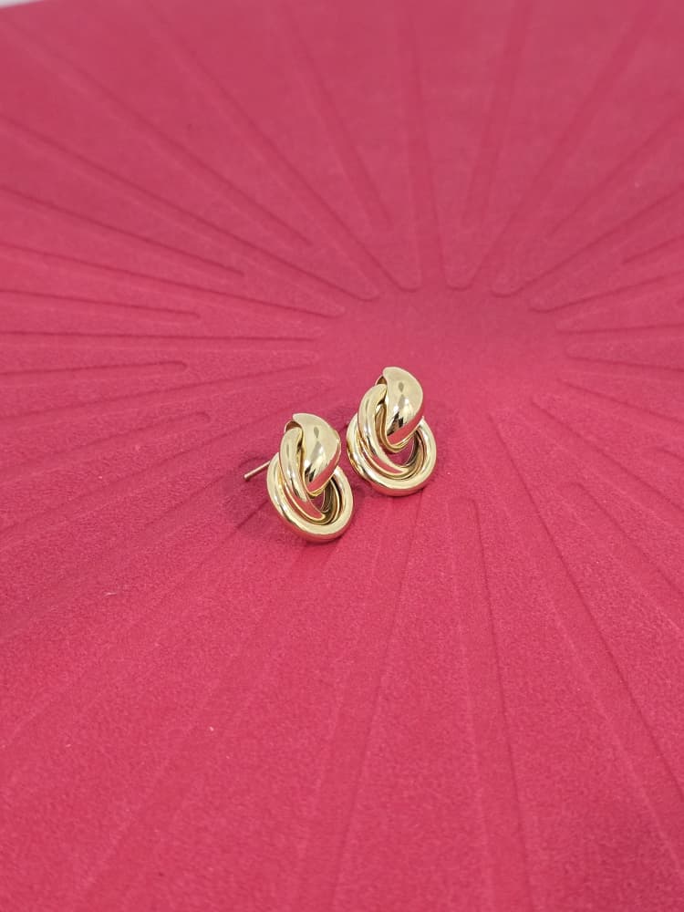 Interlocking Loop Stud Earrings
