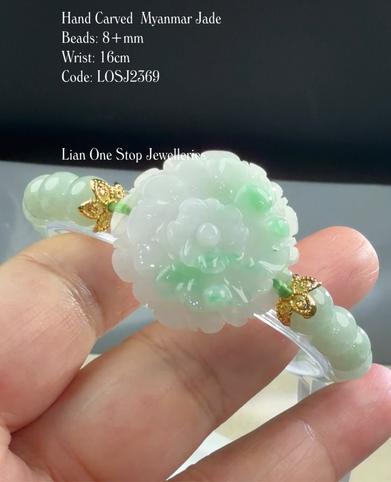 Code: LOSJ2369 Hand Carved  Myanmar Jade  