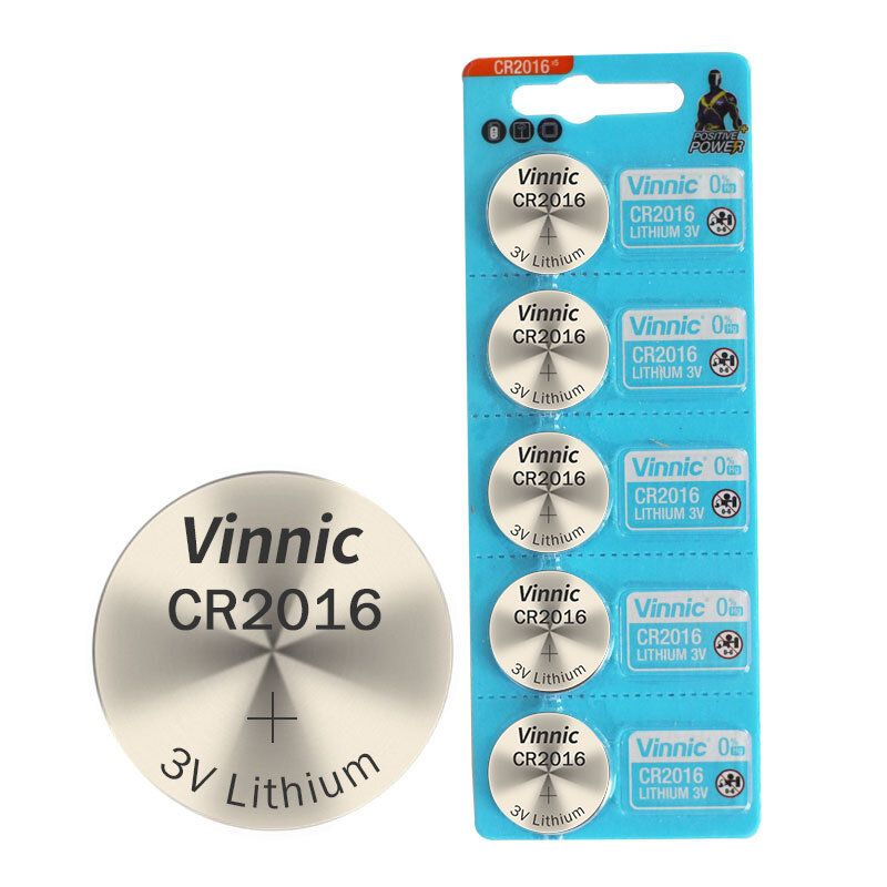 銀戰士電池 - VINNIC 鈕扣鋰電池 CR2016 (3V) - 1粒裝 / 5粒裝 Silver Warrior Battery - VINNIC Button Lithium Battery CR2016 (3V) - 5-pack