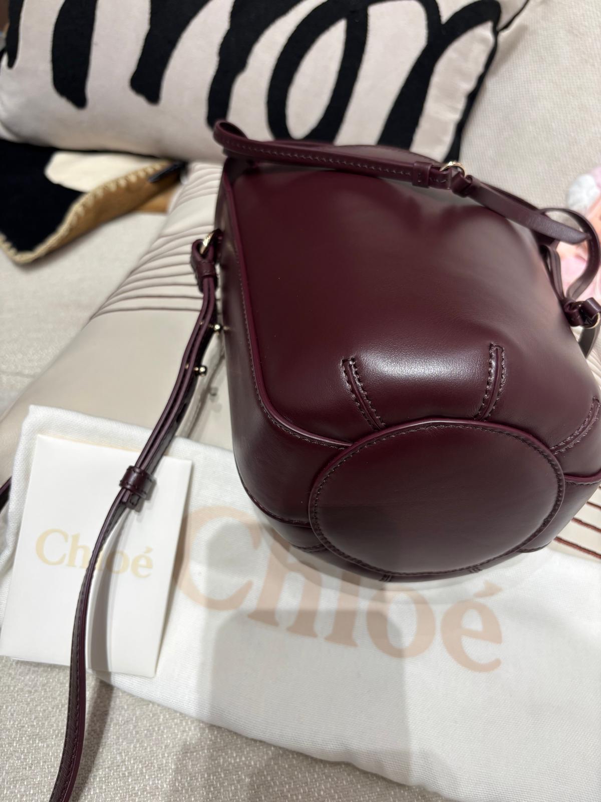 Chloe sense bucket 2way bag 酒紅 100%Authentic ,98%new ✅card✅dust bag 