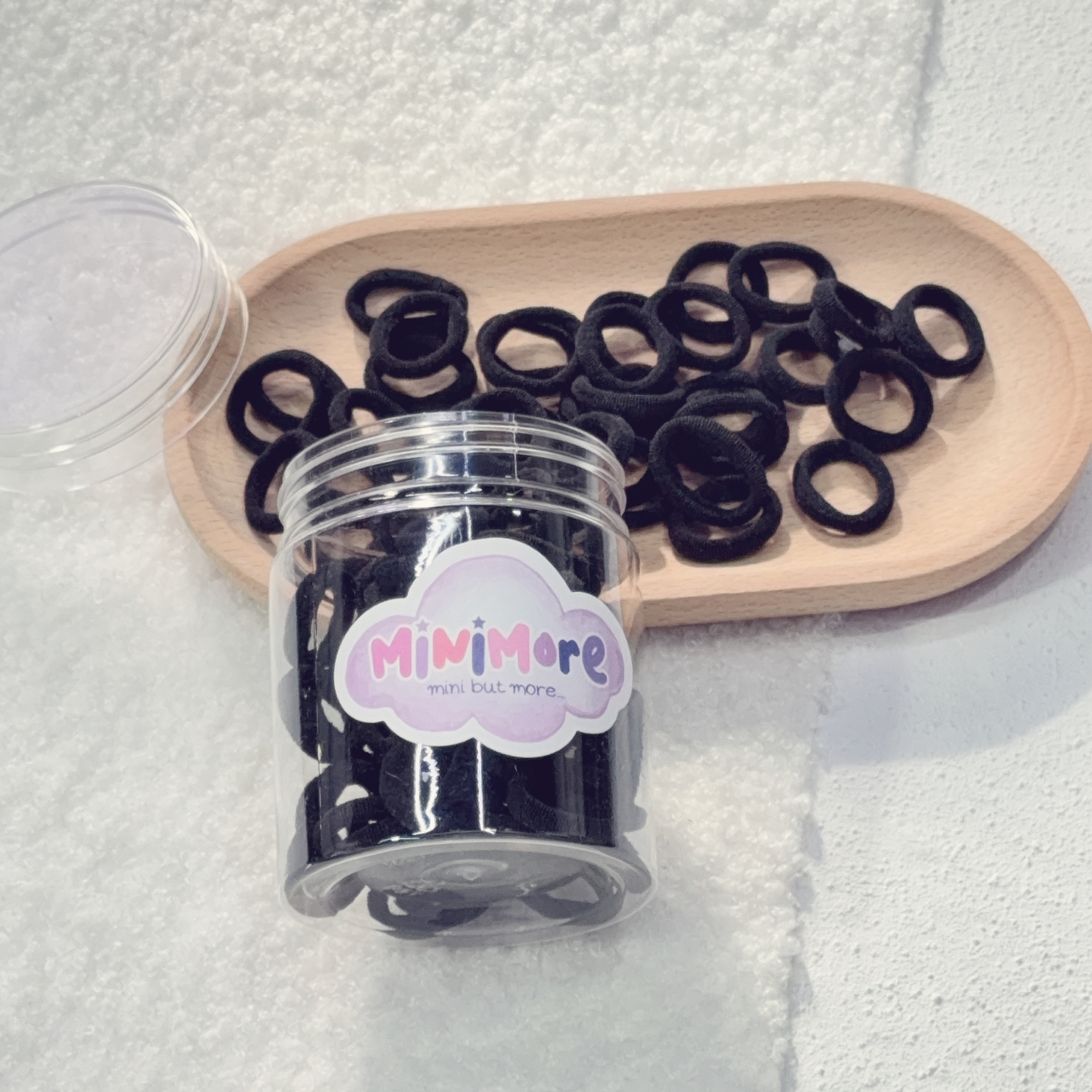 Basic mini hair tie (black) 迷你黑色軟糯髮圈